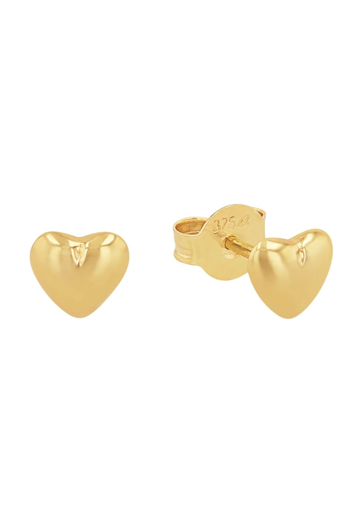 amor Kinder Ohrstecker 'Herz', 375er Gelbgold, GOLD, 99