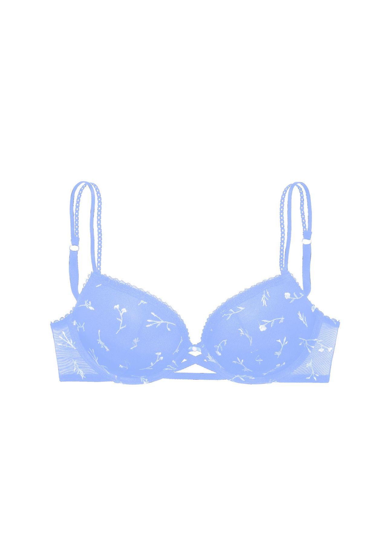 LASCANA Push-Up-BH Thea, Schleife, für Damen, blau, 80 C