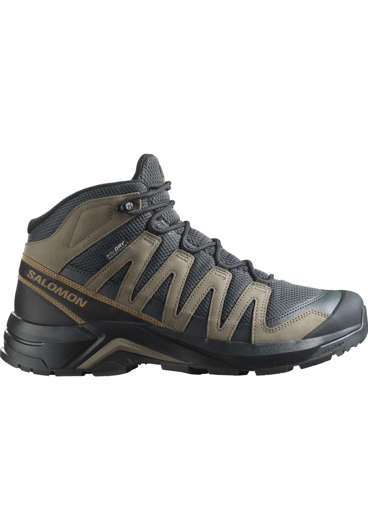 salomon Trekkingschuhe 'X-Adventure Recon Mid Waterproof ', profiliert, für Herren, grün, 44