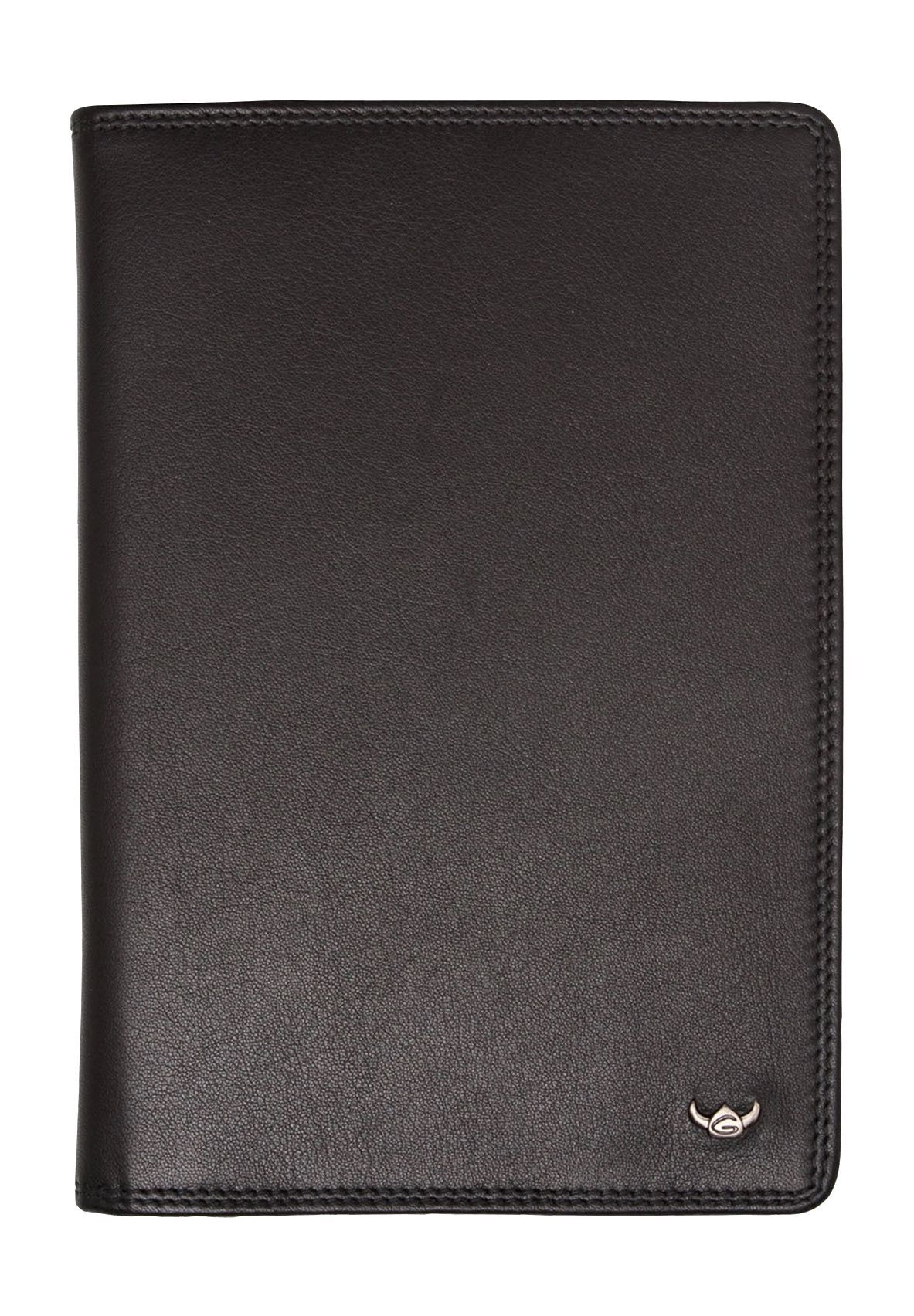 Golden Head® Geldbörse 'Polo', Hochformat, Leder, Reißverschlussfach, schwarz
