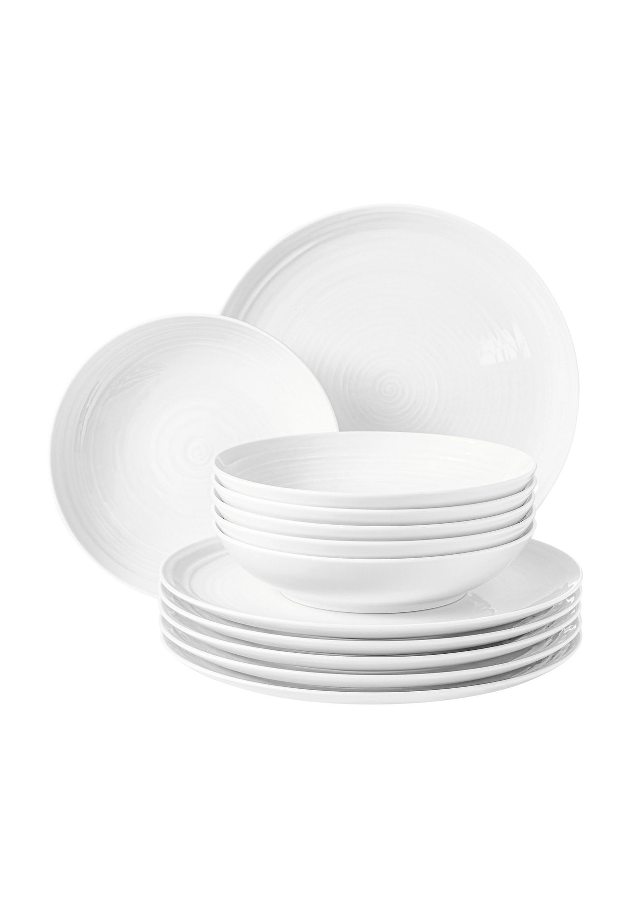Seltmann Weiden Tafelservice, ,Terra uni', 12 teilig, weiß