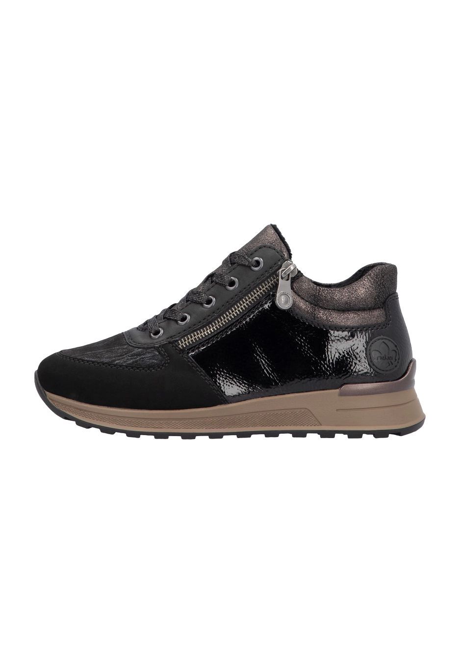 rieker Halbschuhe, Keilabsatz, Kunstleder, für Damen, schwarz, 39