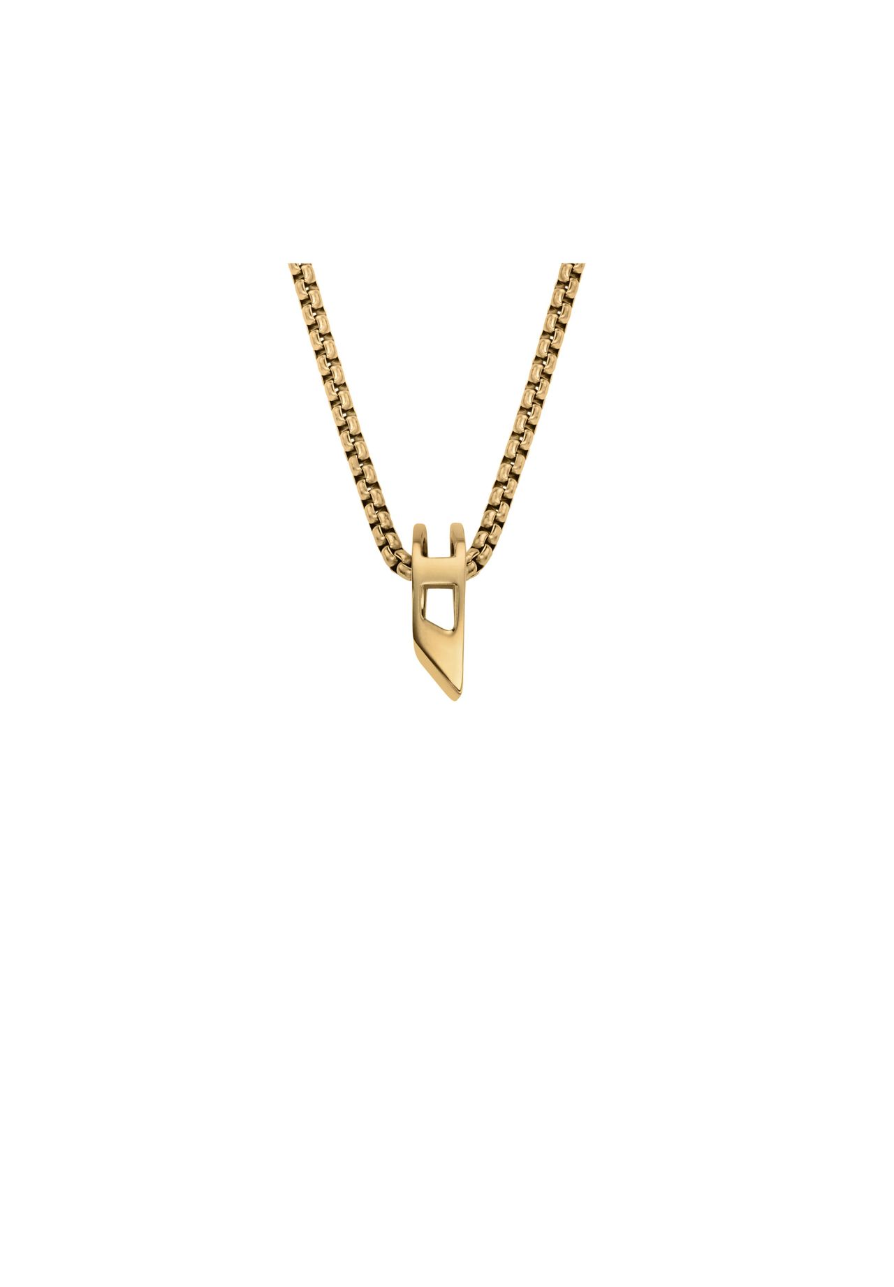 DIESEL® Diesel Unisex-Halskette mit Anhänger aus Edelstahl, DX1670710, Gold, 55