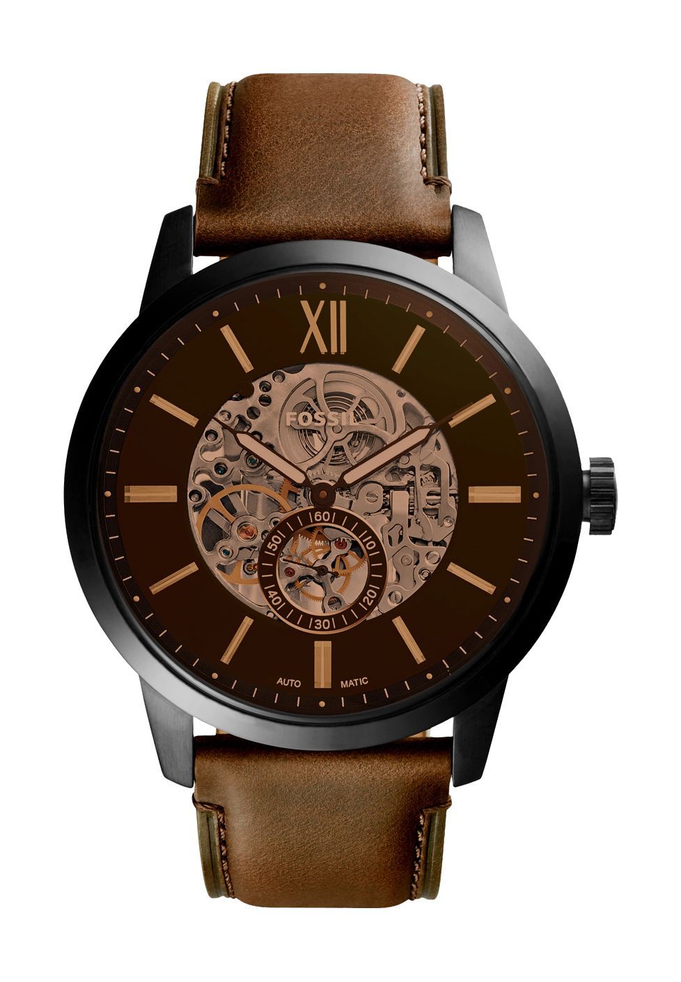 FOSSIL Herrenuhr 'Townsman ME3155', schwarz/braun