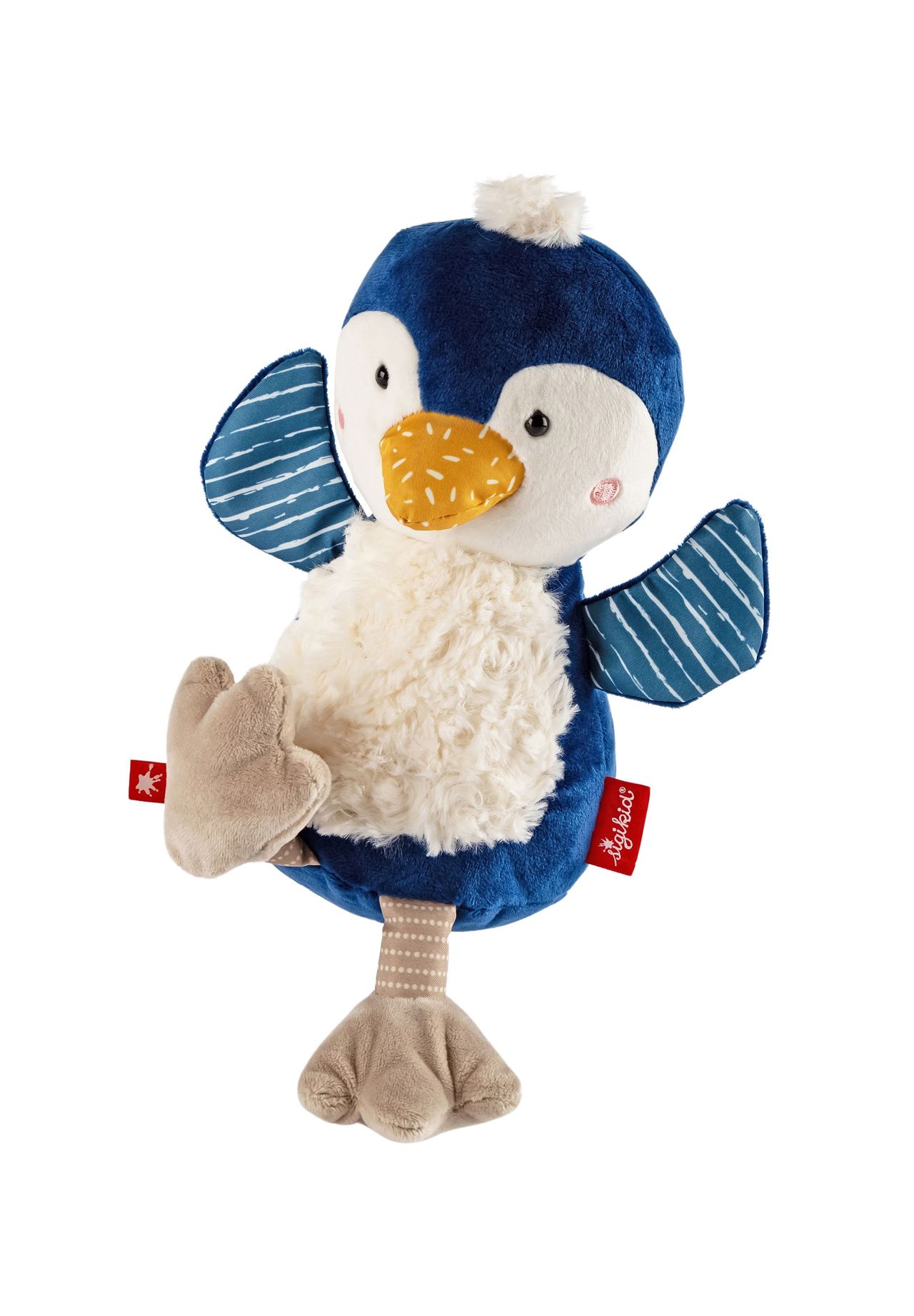 sigikid® Kuscheltier Pinguin Patchwork Sweety, für Babys und Kinder, blau|mehrfarbig, 99