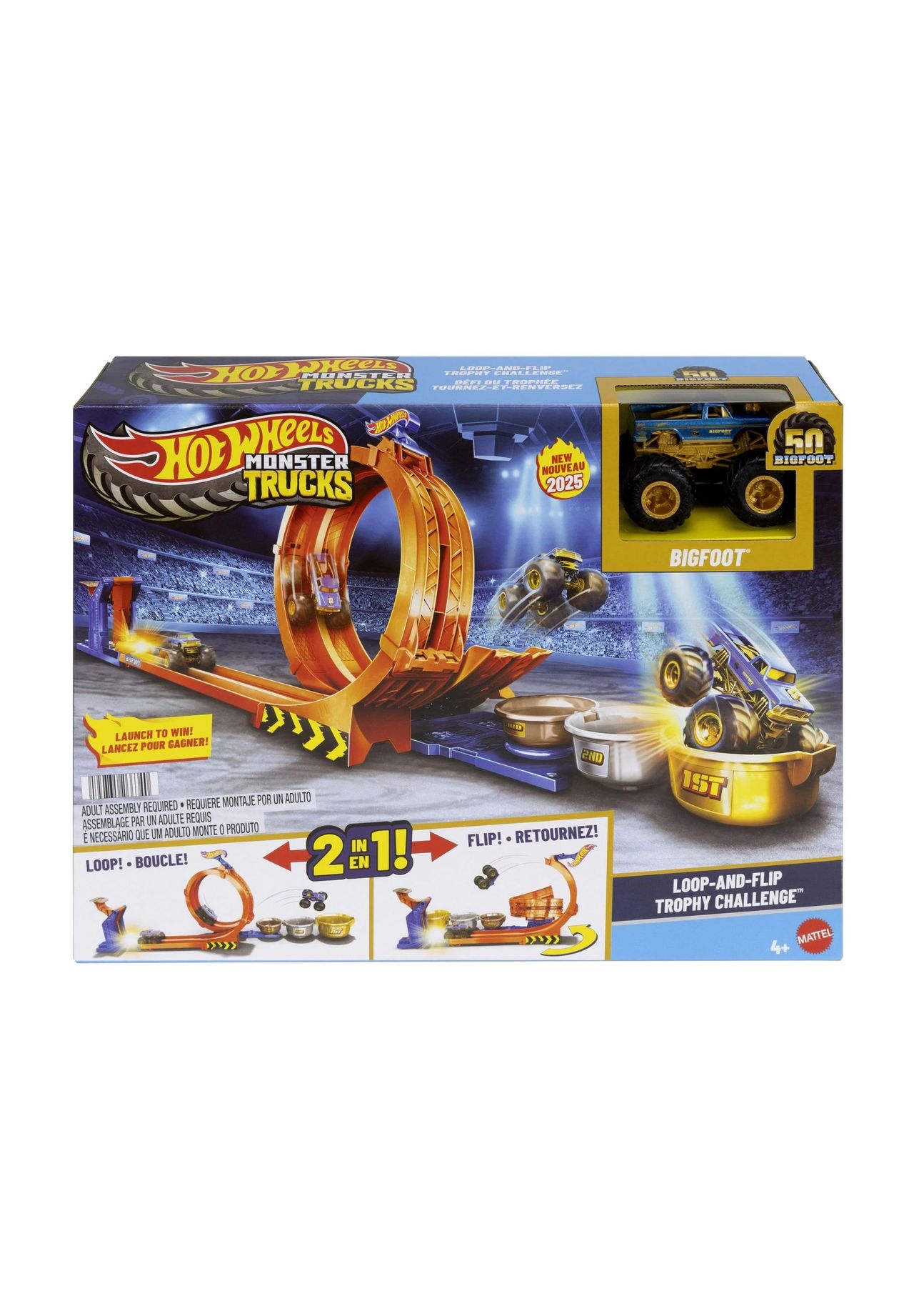 Hot Wheels Spielset 'Monster Trucks Loop & Flip Trophy Challenge'