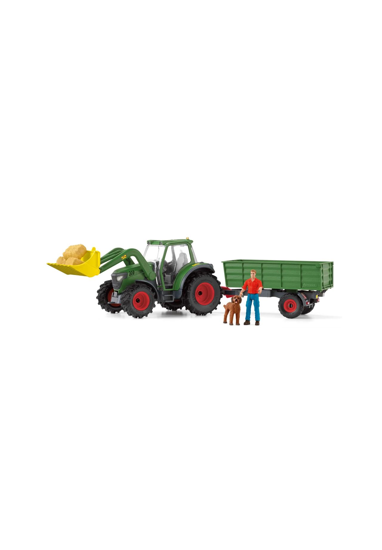 schleich® Farm World - Traktor mit Anhänger 42608, BUNT, 99