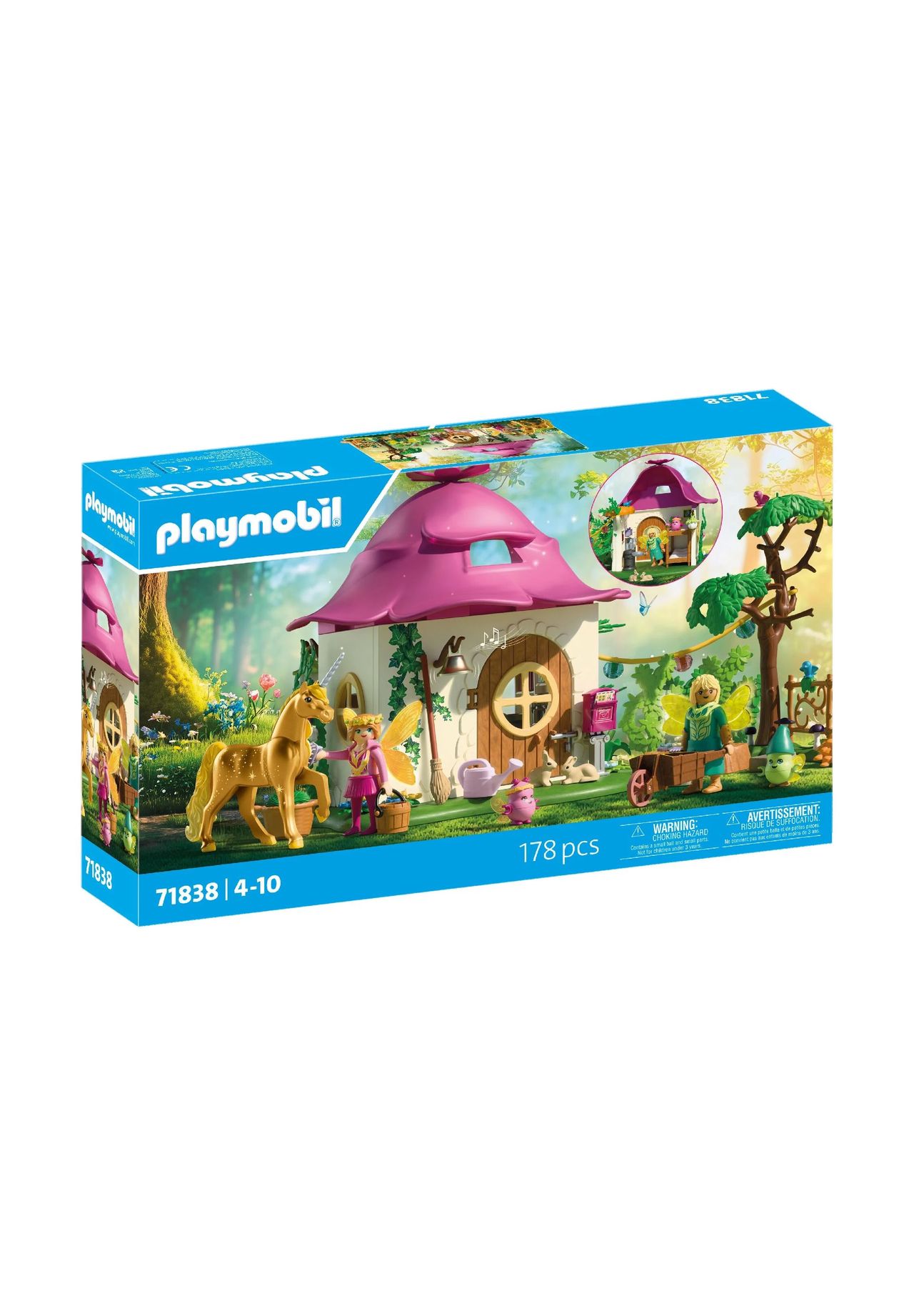 playmobil® Gemütliches Feenzuhause mit Goldeinhorn und Stall 71838, 152 MEHRFARBIG, 99