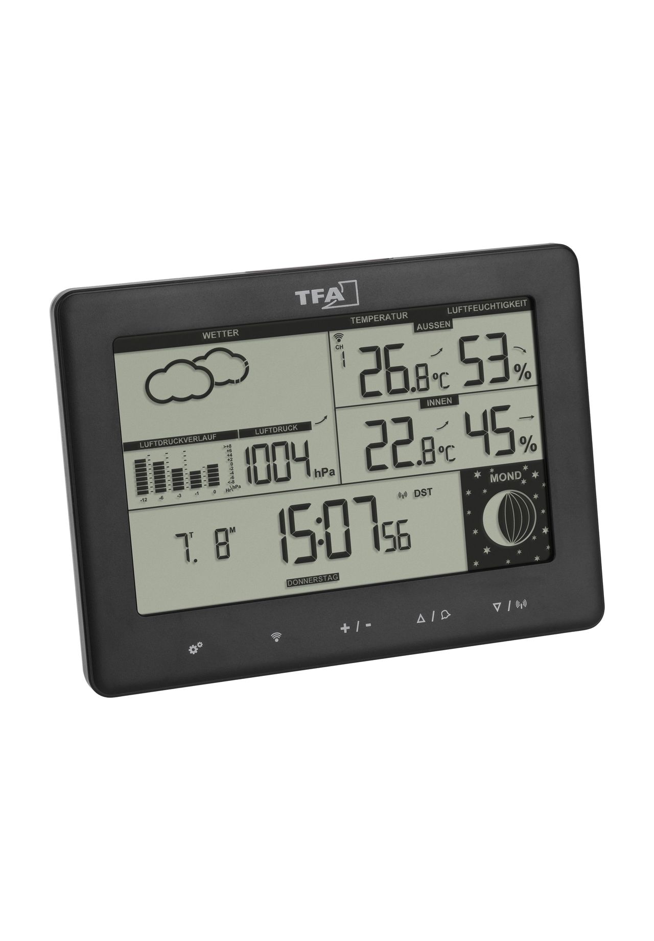 TFA® Funk-Wetterstation 'Elements', übersichtlichen Display, schwarz