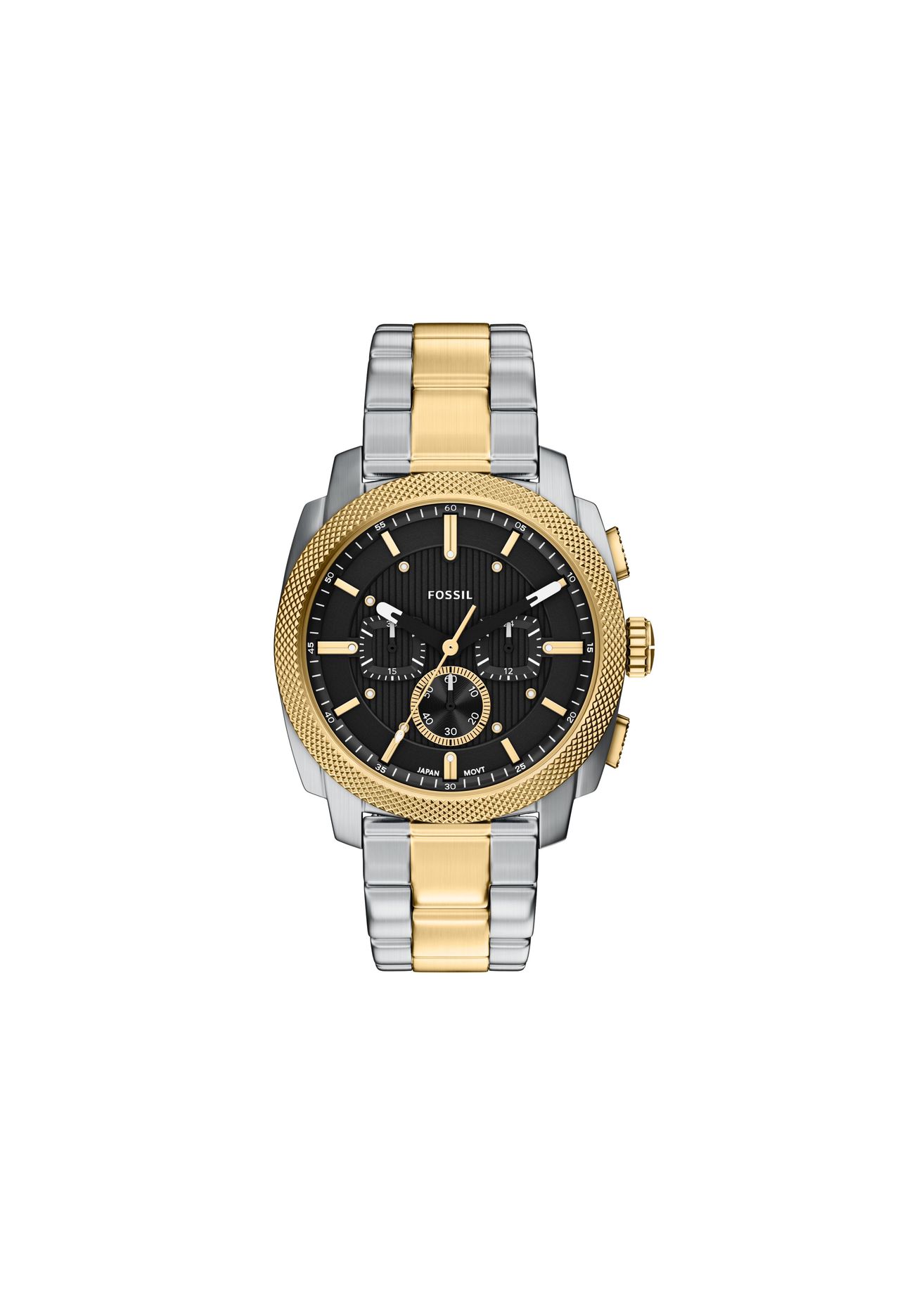 Fossil Herrenuhr Machine Chronograph aus Edelstahl in Bicolor, FS6159, Silber, 99