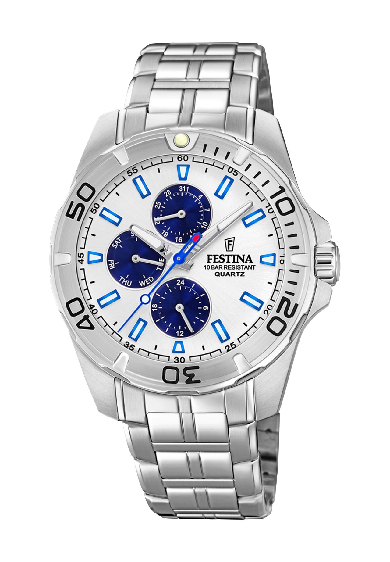 FESTINA Herren Multifunktionsuhr, SILBER