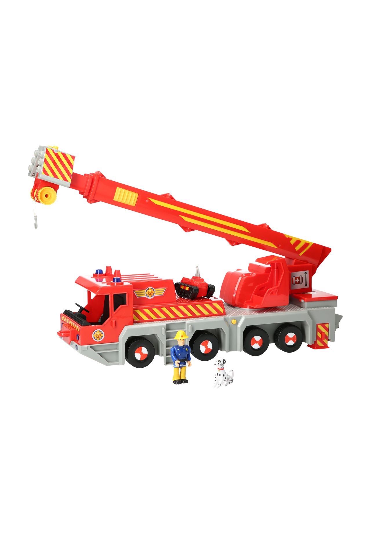 Simba Feuerwehrmann Sam Feuerwehrauto 'Rettungskran 2-in-1', Soundfunktion, rot