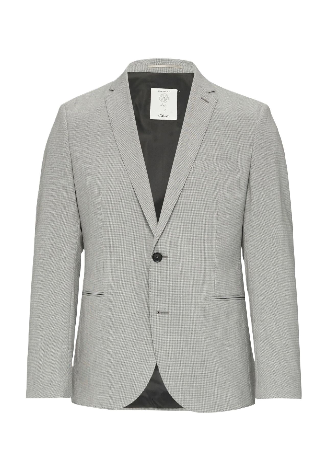 s.Oliver BLACK LABEL Sakko, Reverskragen, Slim Fit, für Herren, grau, 106