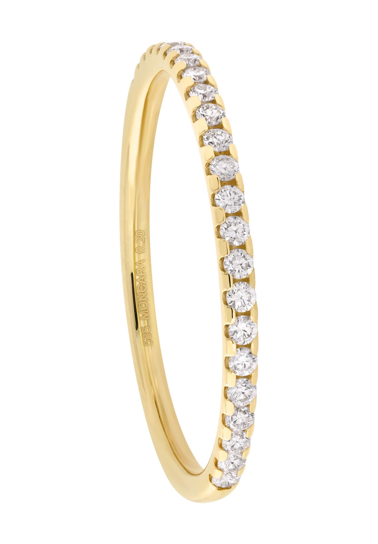 MONCARA Damen Ring, 585er Gold mit 23 Diamanten, zus. ca. 0,20 Karat, GOLD