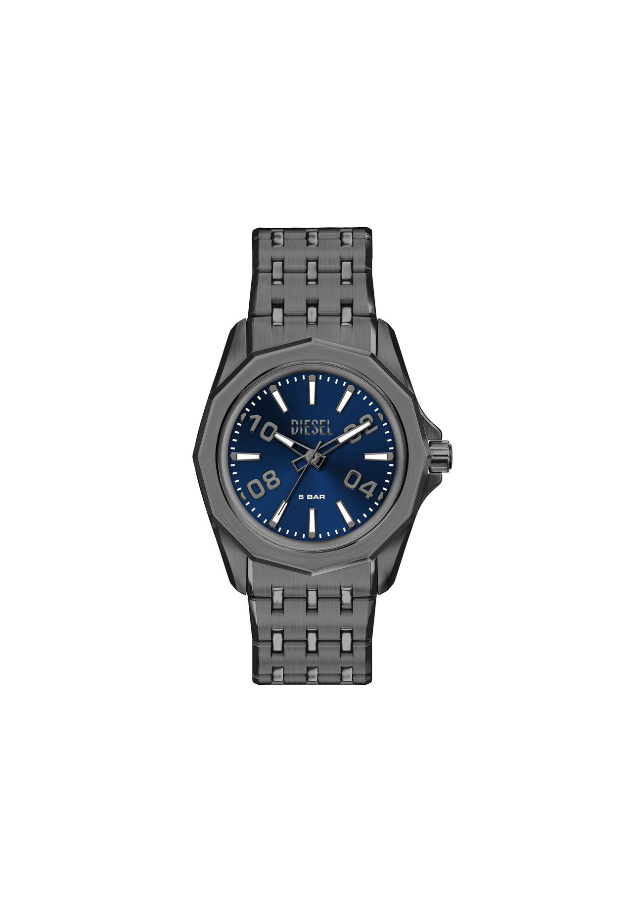 DIESEL® Diesel Herrenuhr Stinger, drei Zeiger, Gunmetal-Edelstahl, DZ2238, Anthrazit, 99