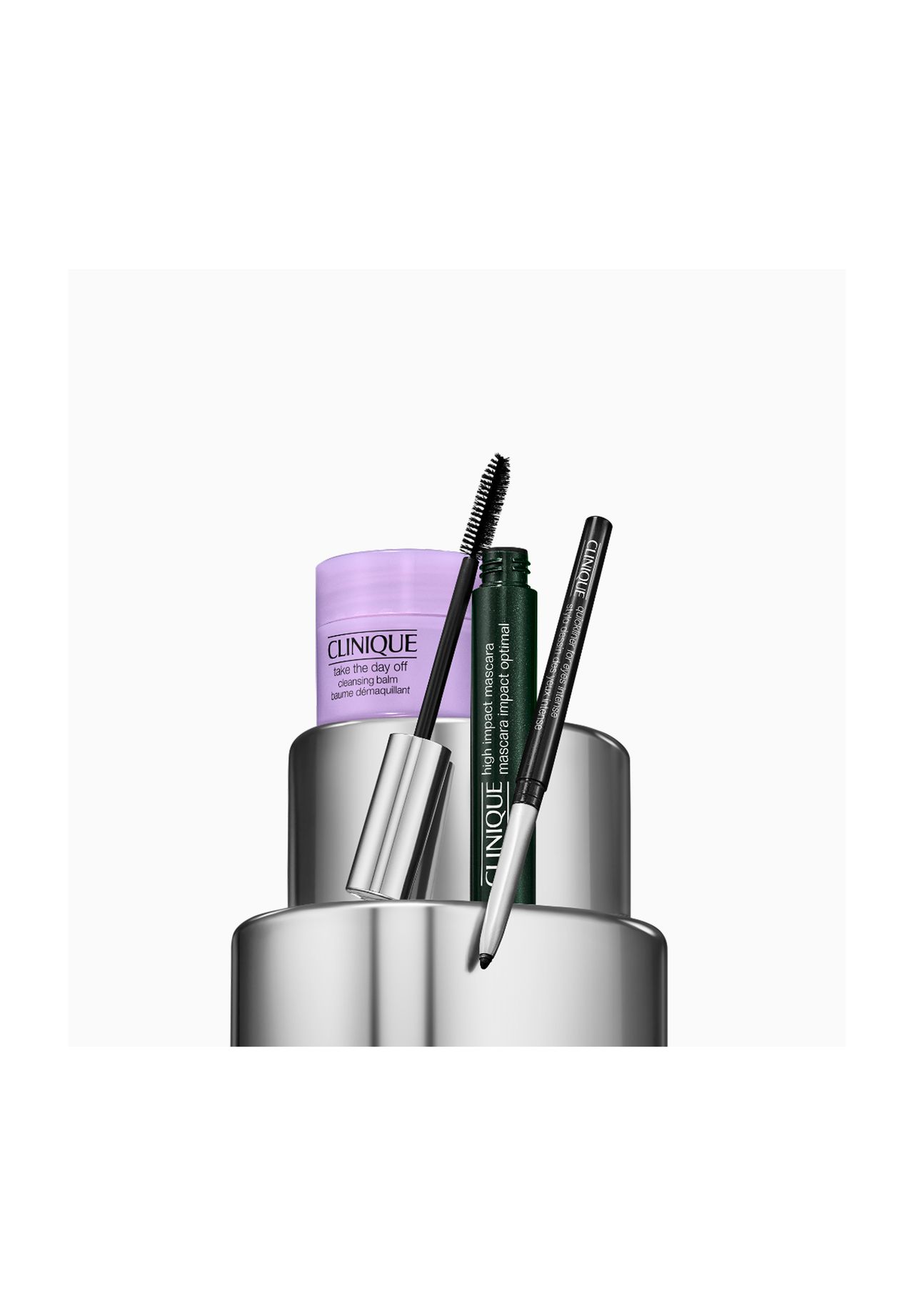 CLINIQUE High Impact Eye Essentials Lashes Make-up-trio, Make-up-Sets, eyeliner & kajal|mascara (Schwarz), dermatologisch getestet, Schwarz, 99