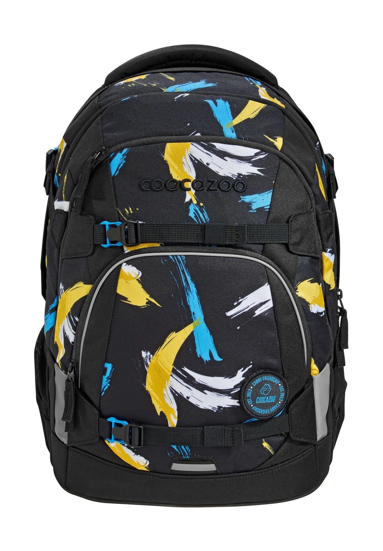 coocazoo Schulrucksack, Reißverschluss, Reflektor, schwarz, 99