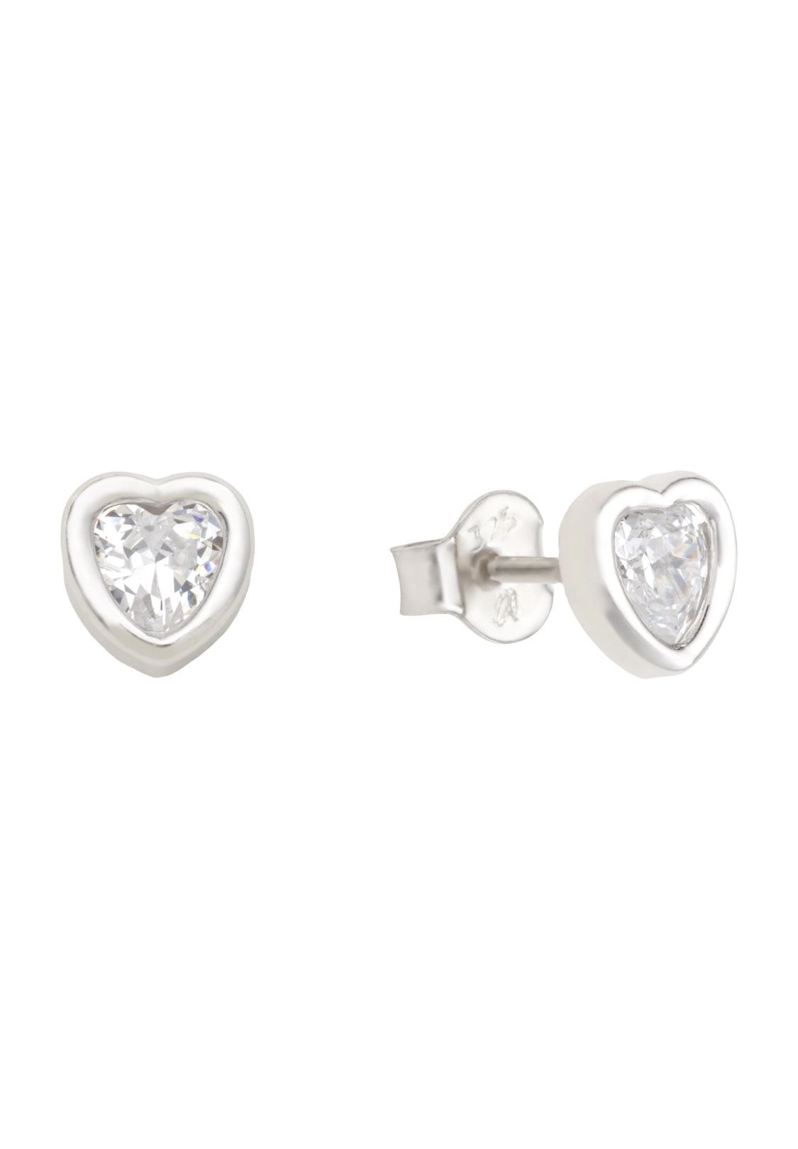 amor Damen Ohrstecker, 375er Weißgold, weißgold