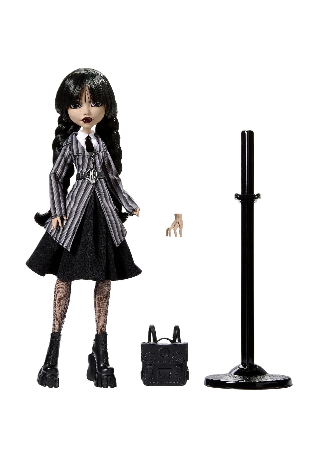 Monster High Modepuppe 'Wednesday Addams', schwarz|weiß