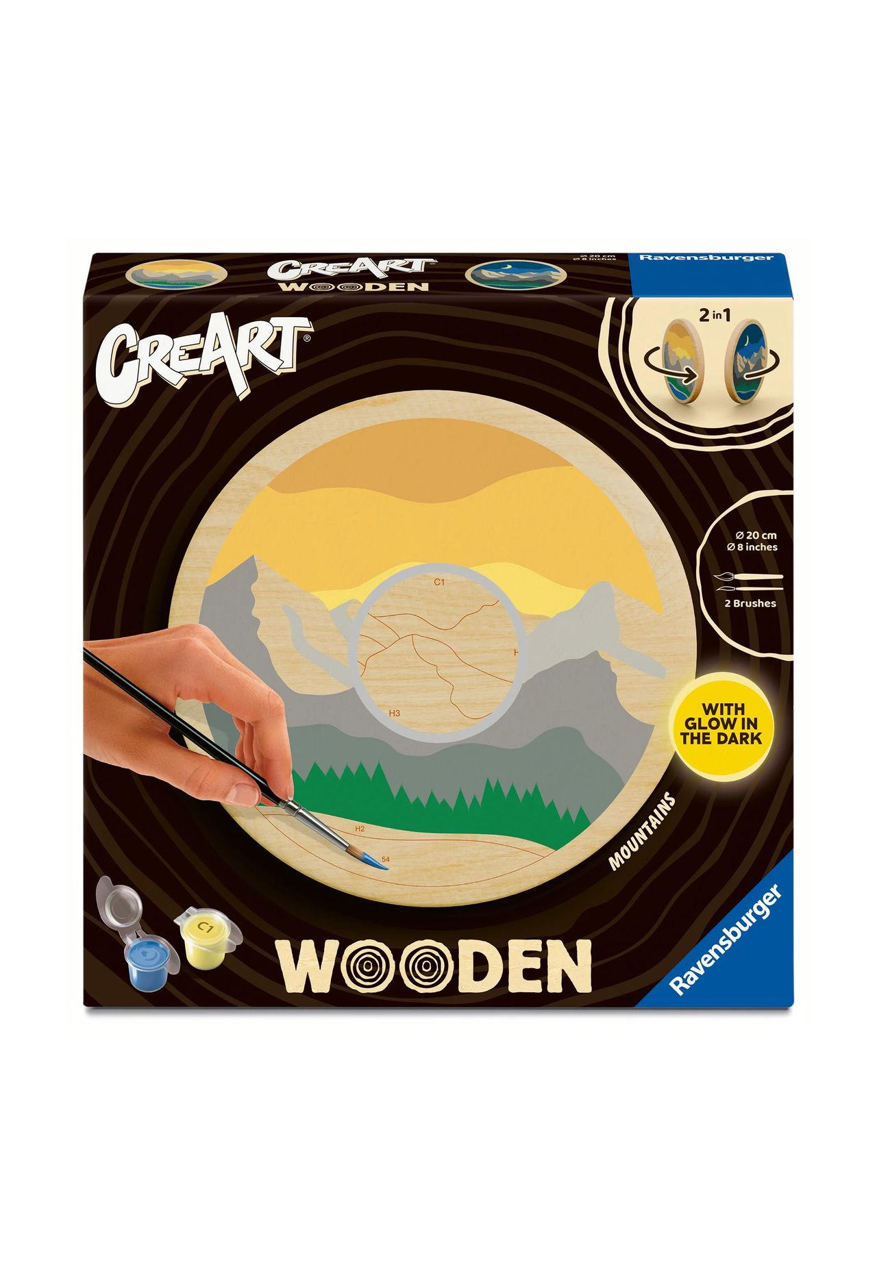 Ravensburger Malen nach Zahlen Wooden 'Mountains', BUNT