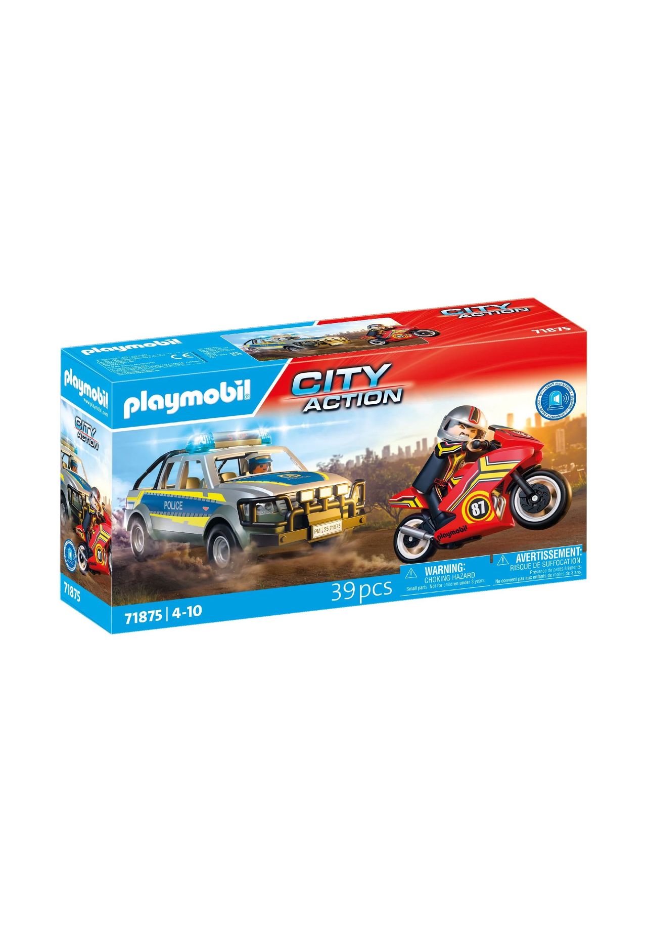 playmobil® City Action - Verfolgungsjagd mit Polizei Pick-Up 71875, 152 MEHRFARBIG, 99