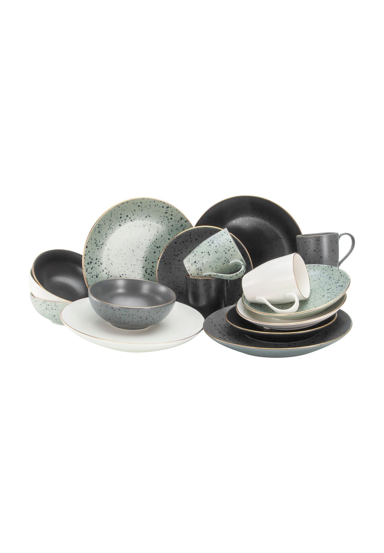 CreaTable Kombi-Set 'Industrial Gold', 16-teilig, mehrfarbig