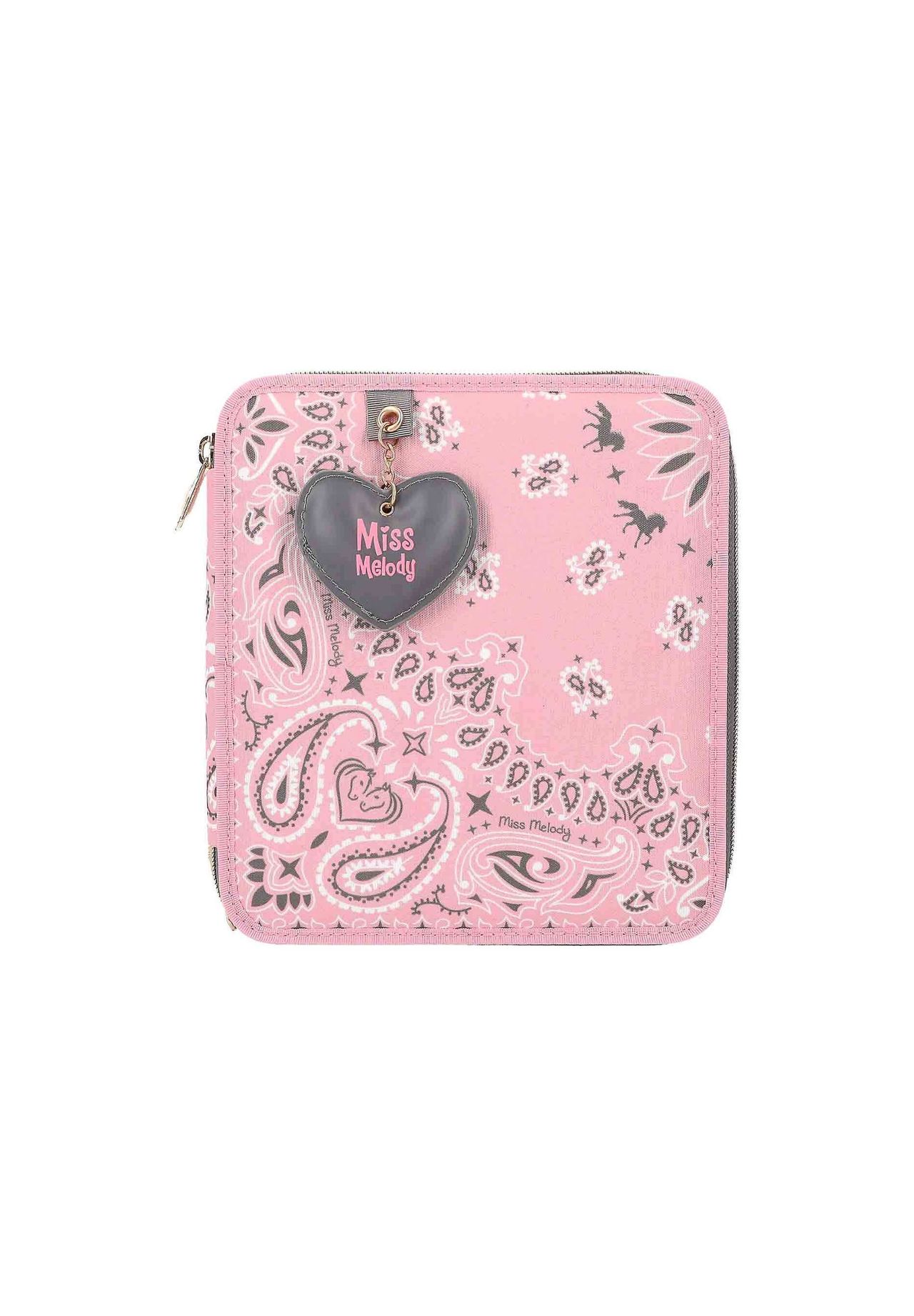 DEPESCHE 2-Fach Federtasche Bandana Miss Melody 20 x 18,7 5,5 cm, rosa, 99