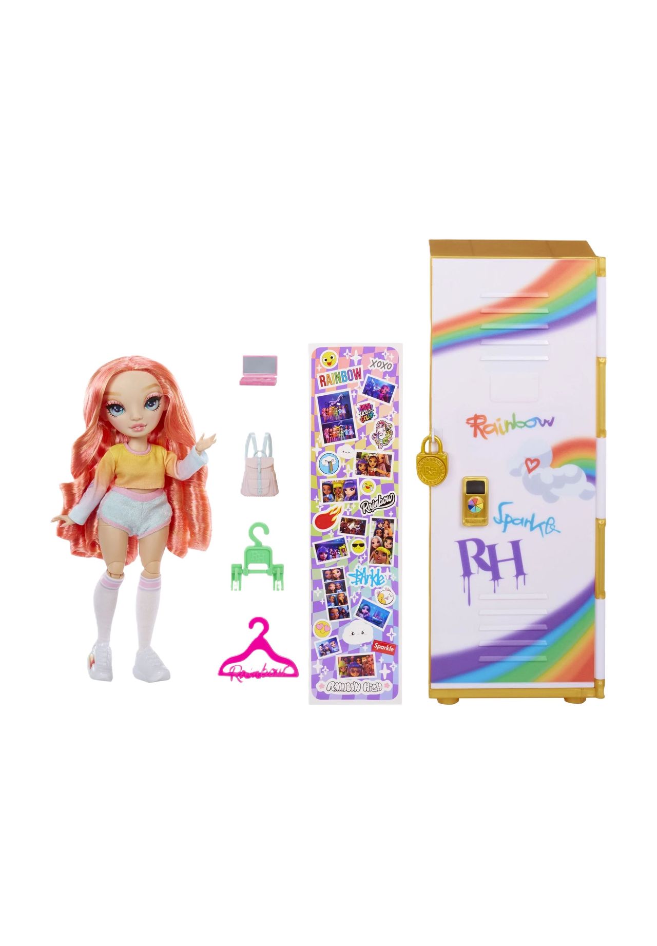 RAINBOW HIGH™ Modepuppe Spielset 'Design & Style Schließfach', mehrfarbig