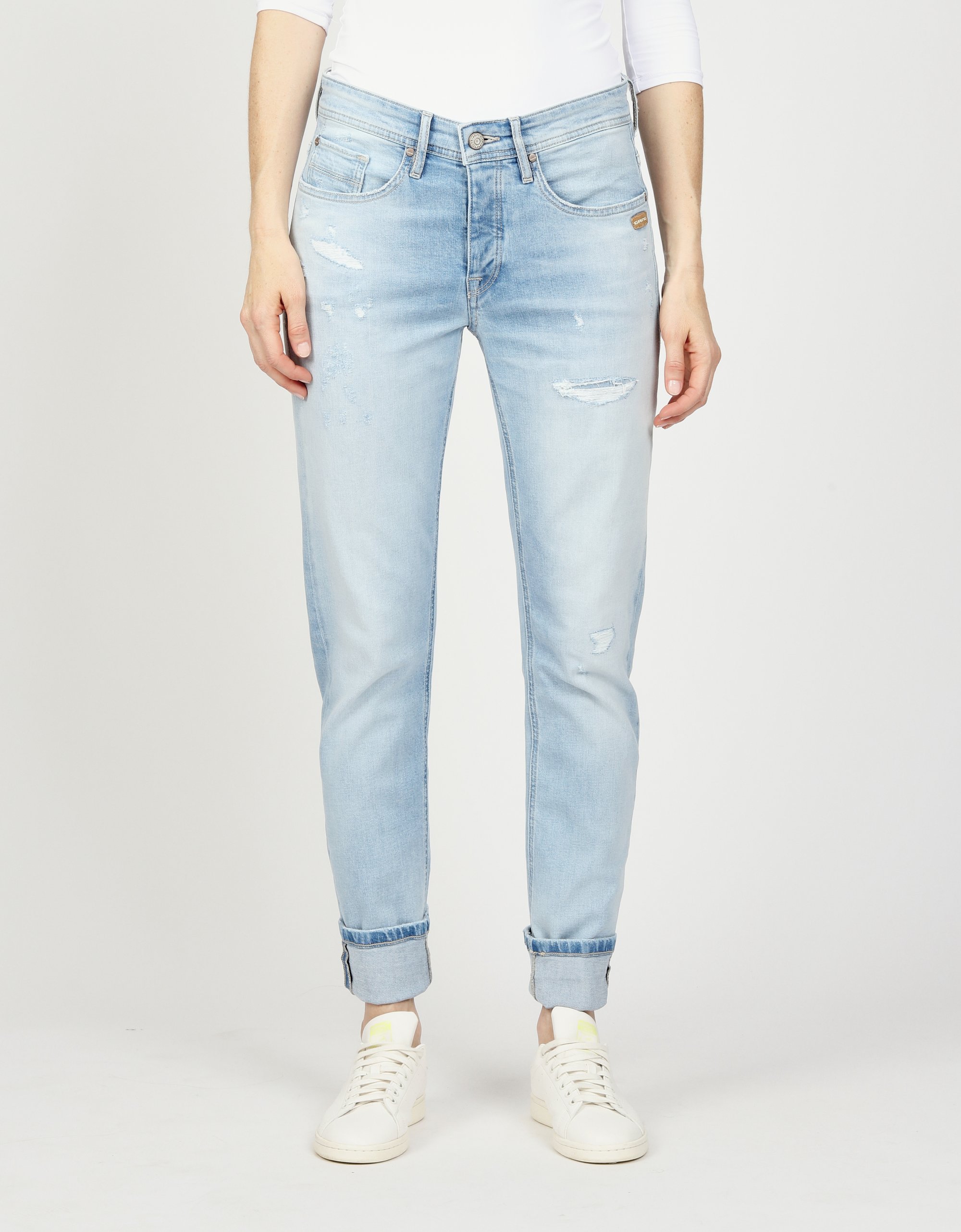 GANG Damen Jeans 94NICA - boyfriend fit Jeans sunny sky destroy