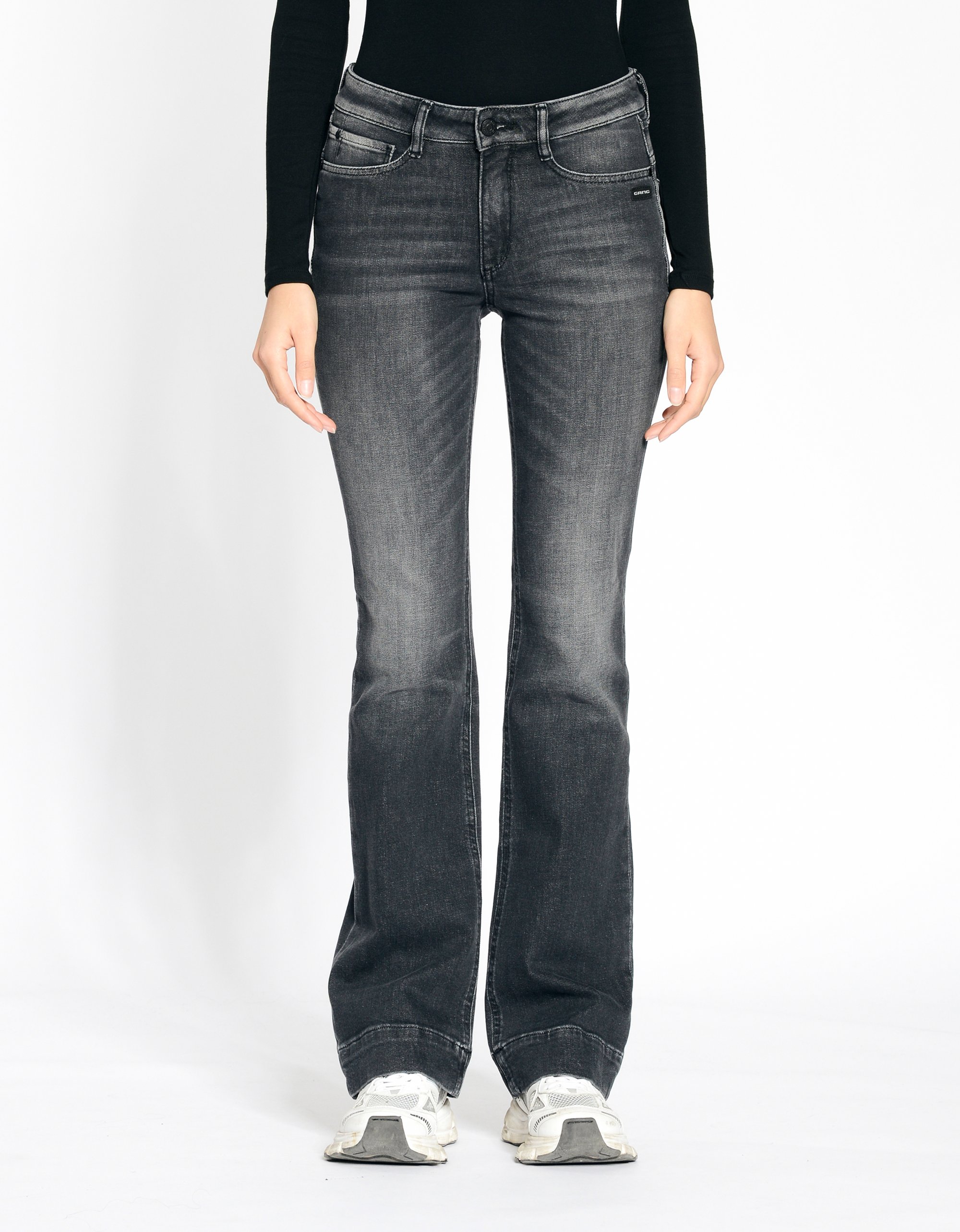 GANG Damen Jeans 94MAXIMA FLARED - flared fit Jeans dark grey wash