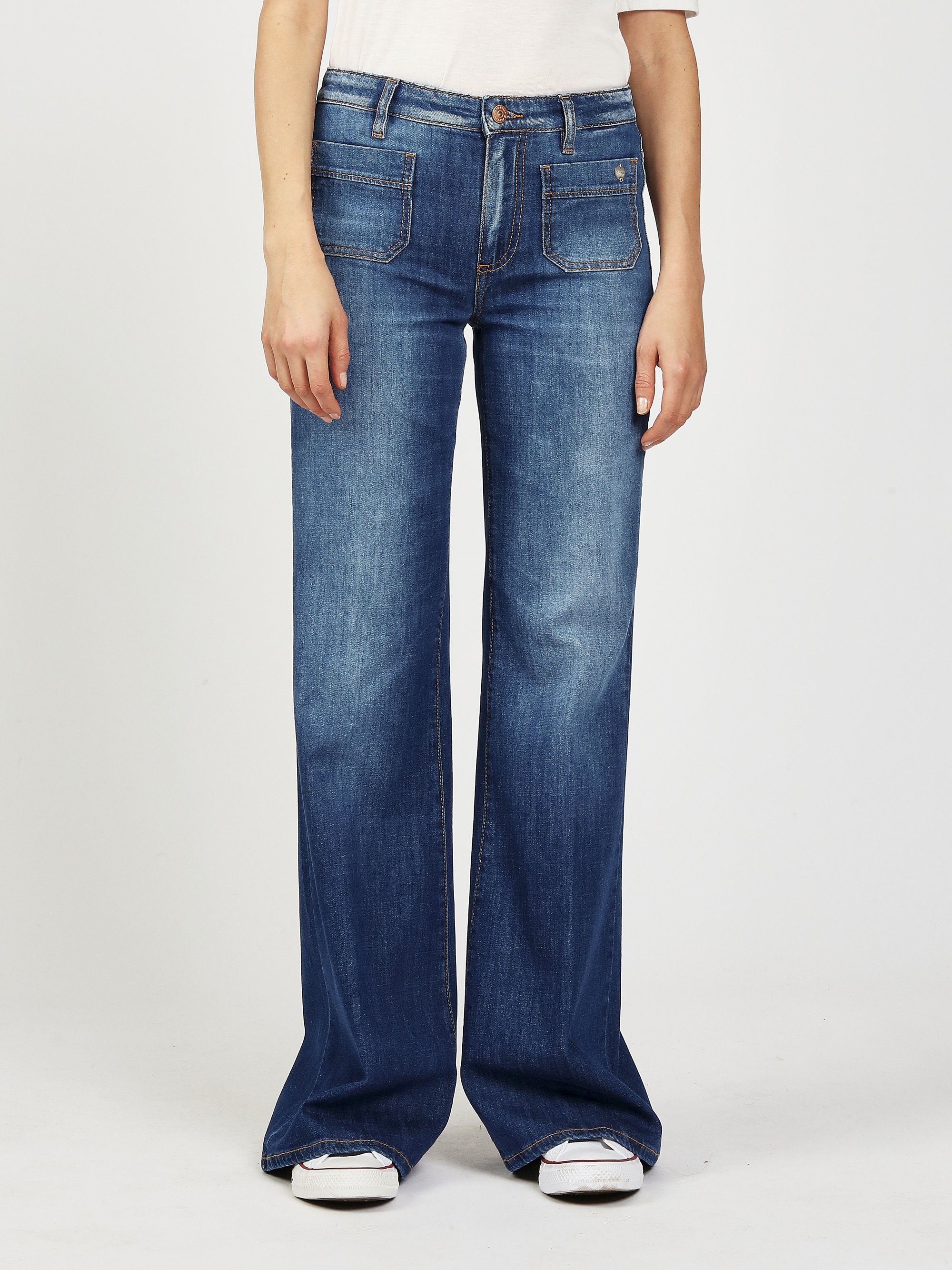 GANG Damen Jeans 94JESSI FLARED - flared fit Jeans azur blue wash