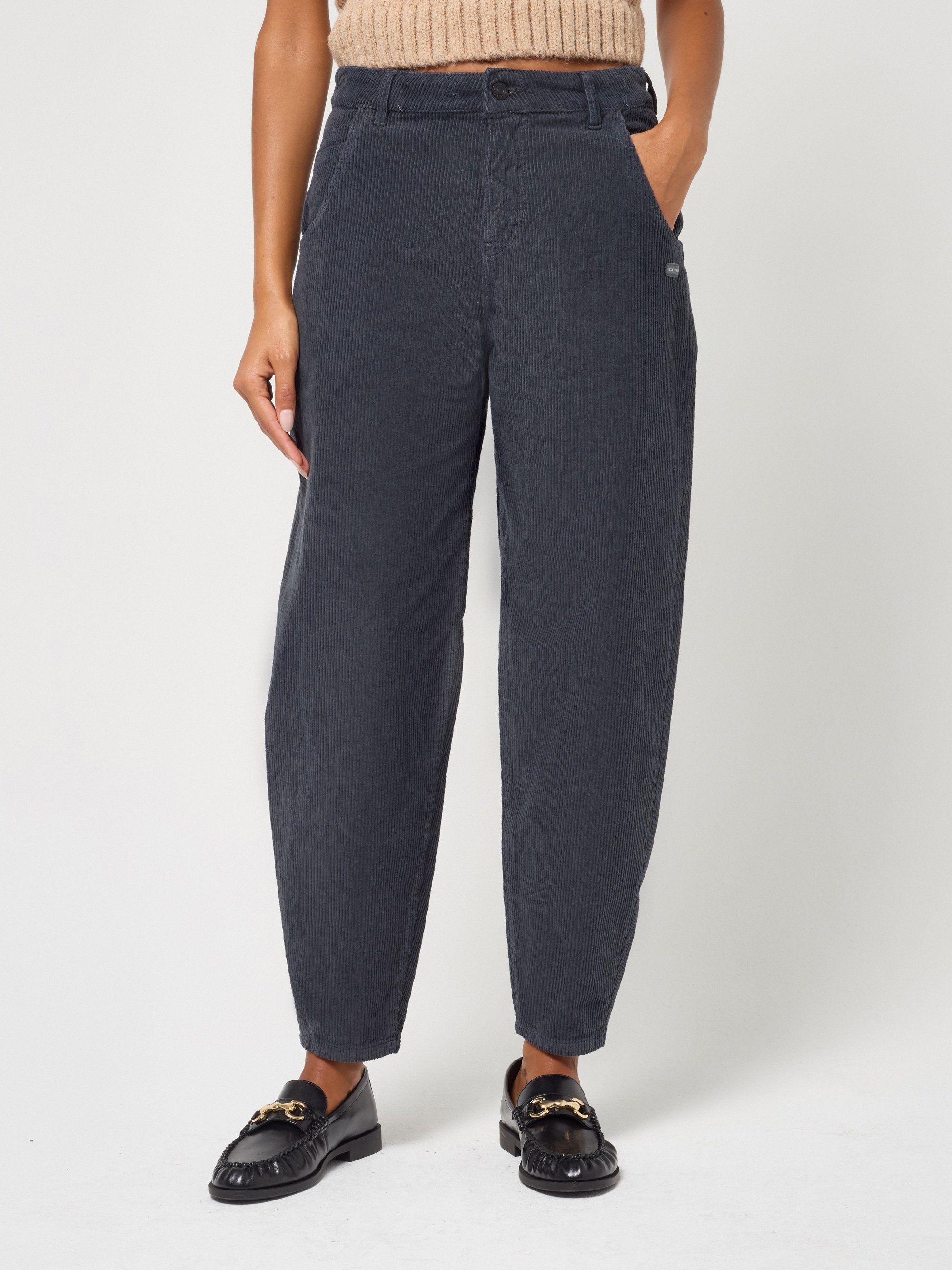 GANG Damen Hosen 94VIA - balloon fit Hose dark grey