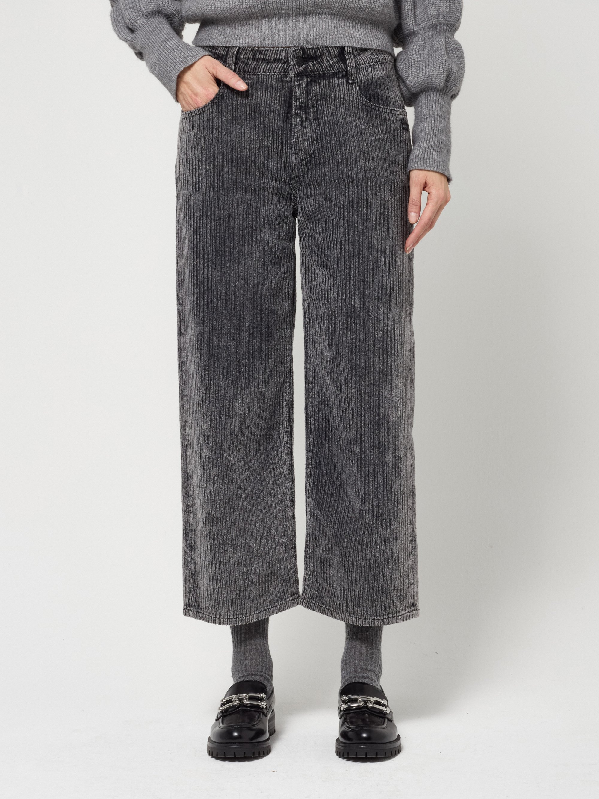 GANG Damen Hosen 94CAROL CULOTTE - wide fit black brina