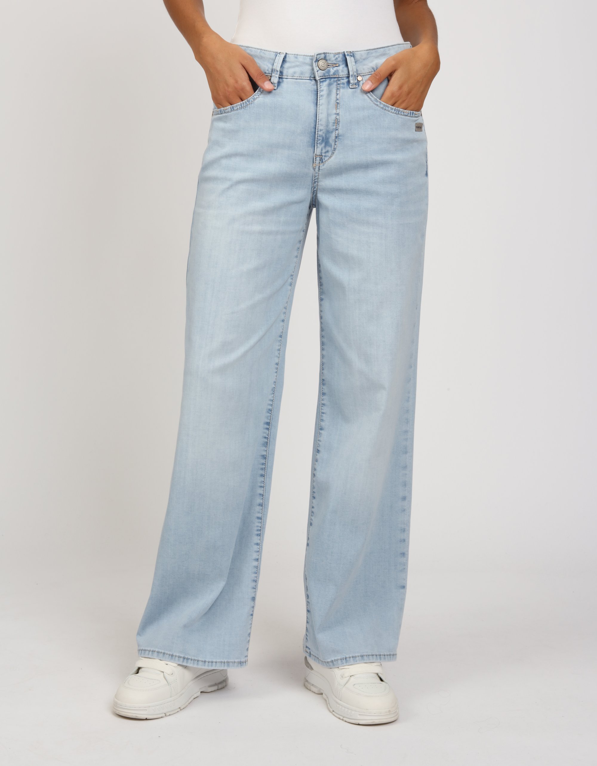 GANG Damen Jeans 94CARLOTTA - wide fit Jeans summer bleached