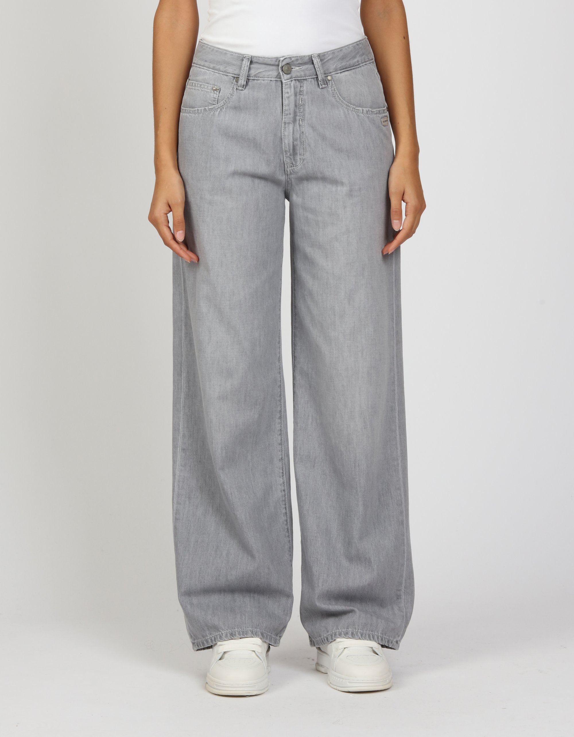 GANG Damen Jeans 94CARLOTTA - wide fit Jeans super light grey