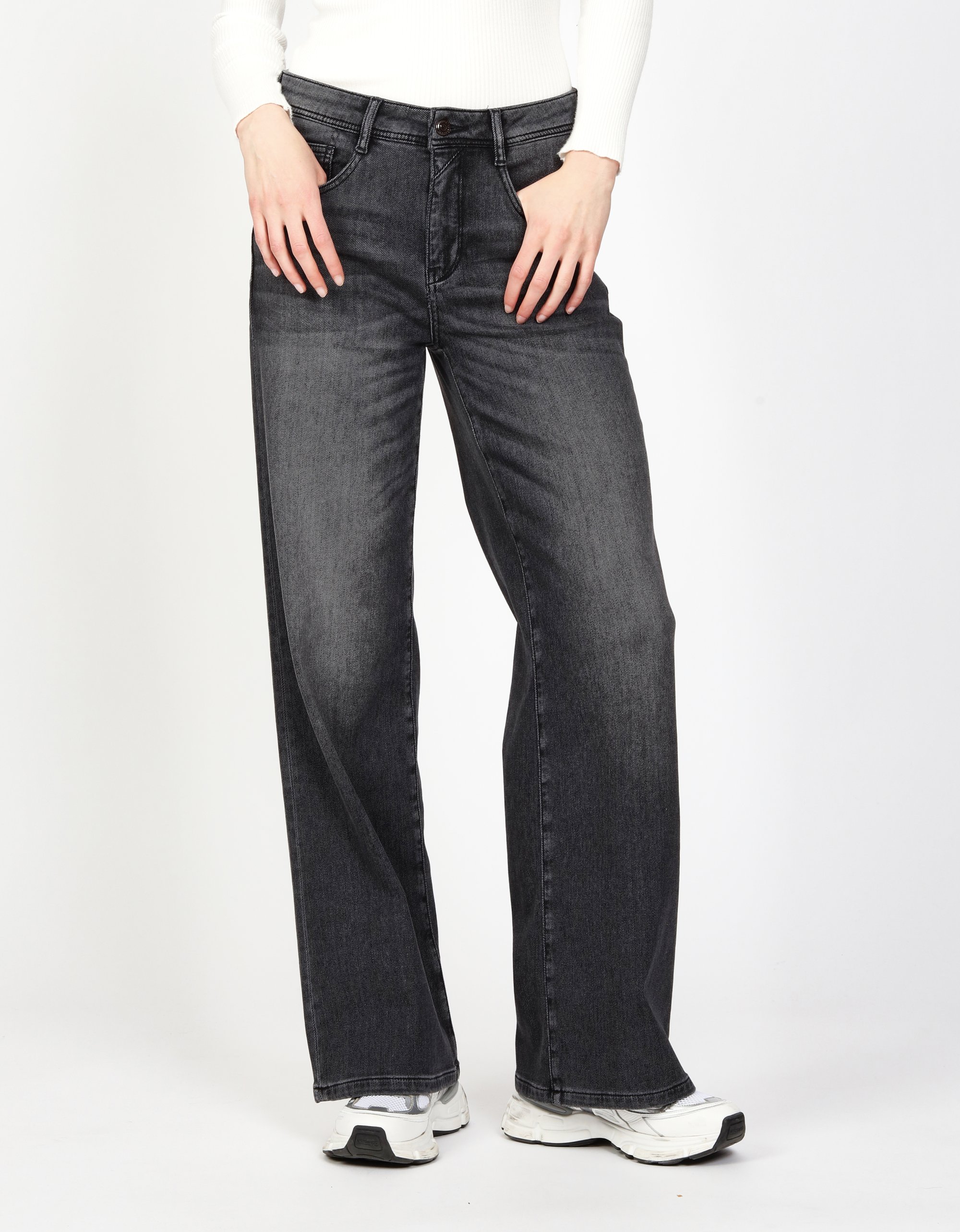 GANG Damen Jeans 94AMELIE WIDE - wide fit Jeans turegrey mid wash