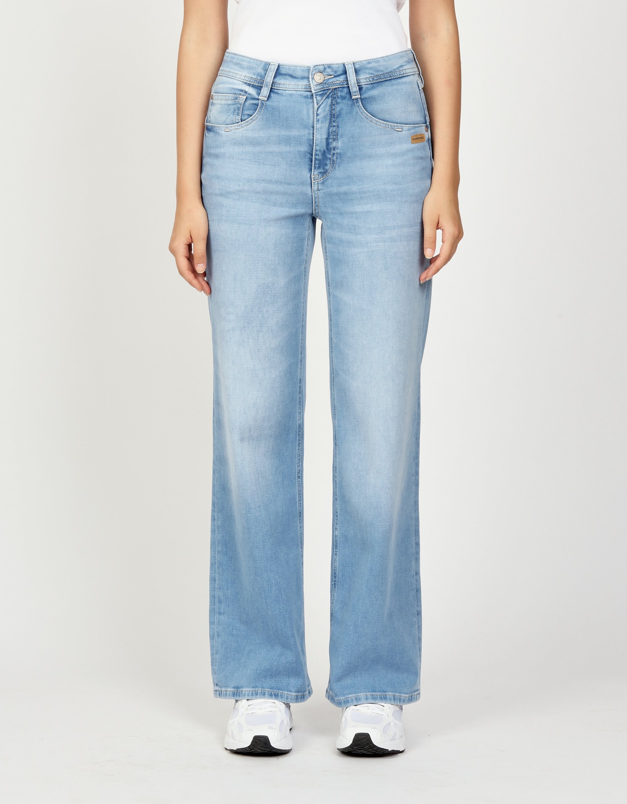 GANG Damen Jeans 94AMELIE WIDE - wide fit Jeans basic bleached wash