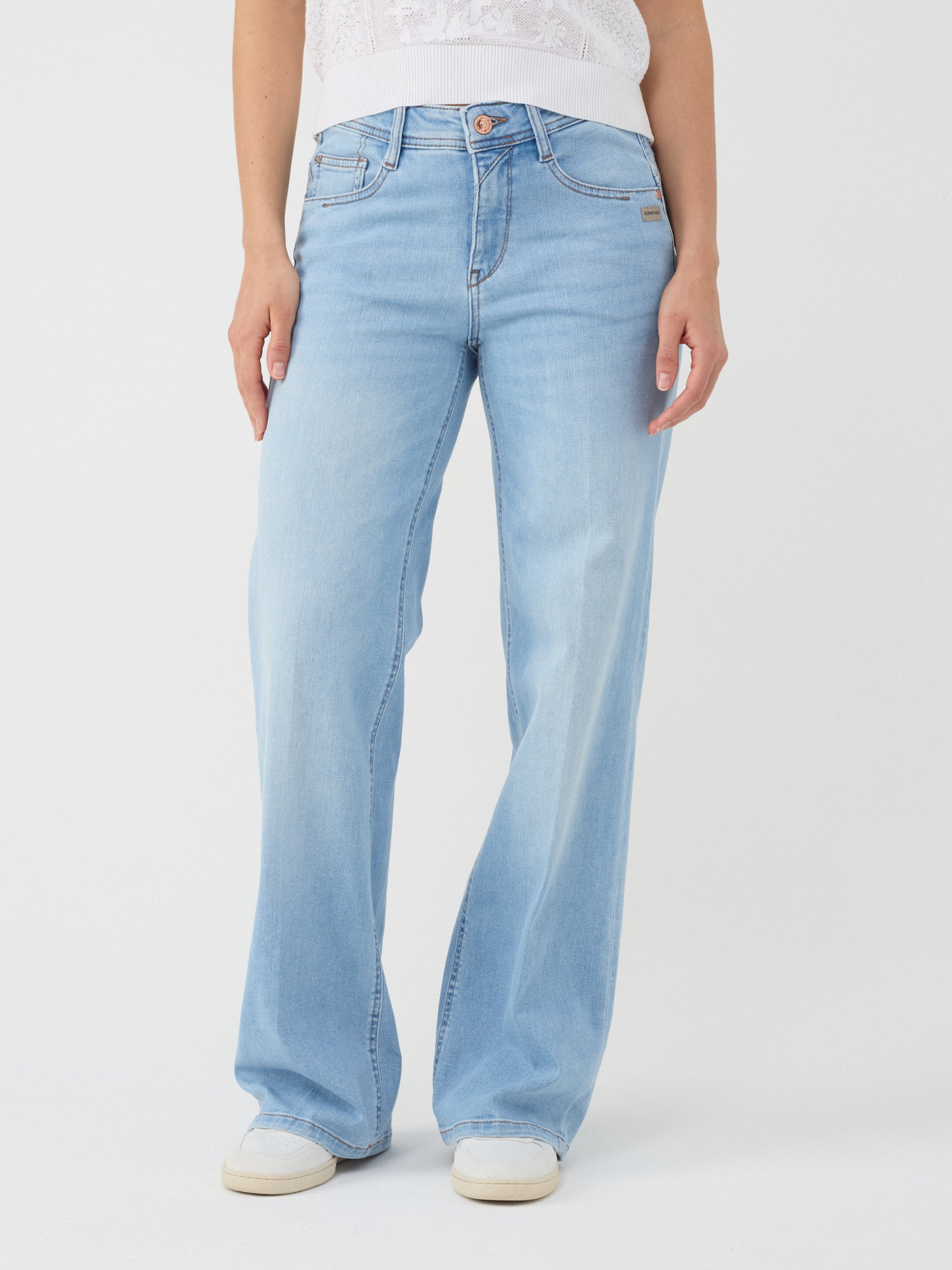 GANG Damen Jeans 94AMELIE WIDE - wide fit Jeans chilled blue