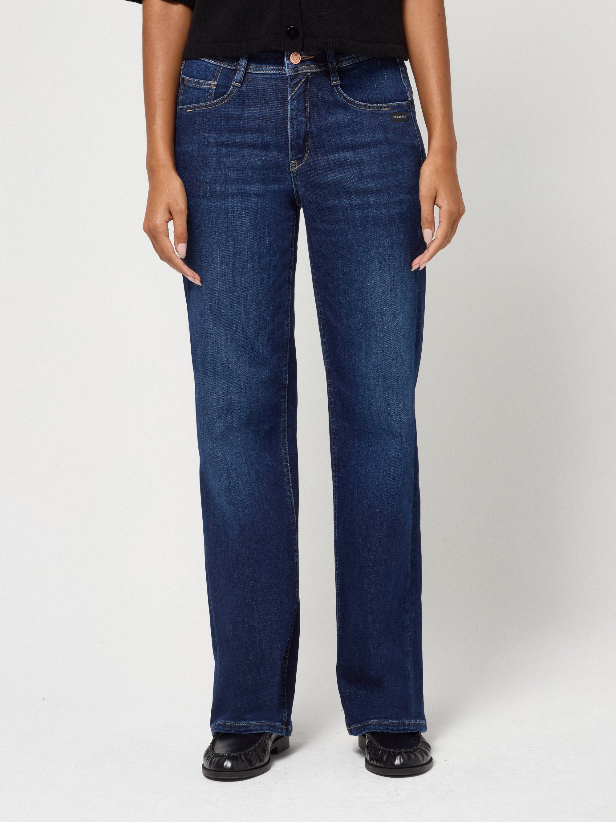 GANG Damen Jeans 94AMELIE WIDE - wide fit Jeans simply dark blue