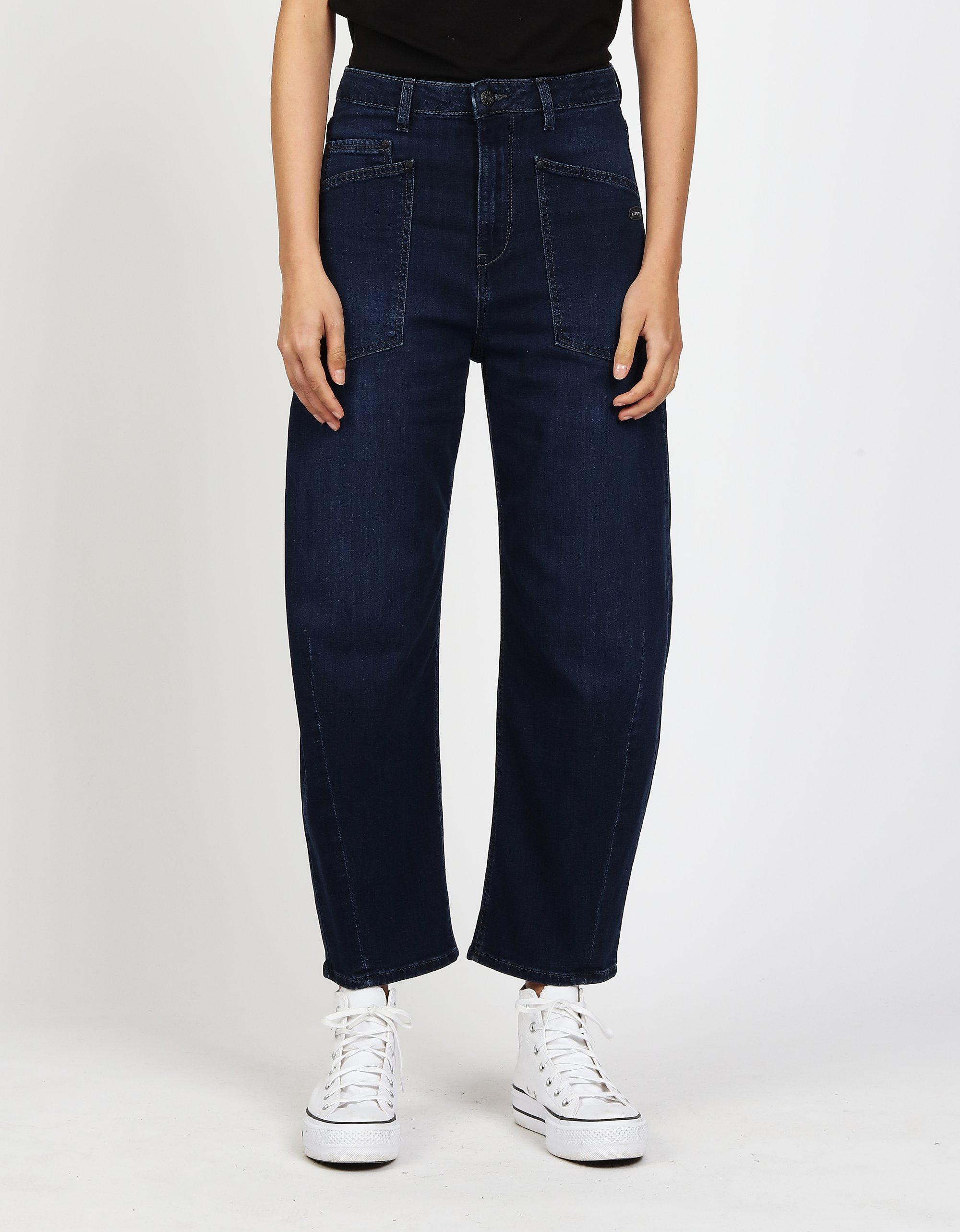GANG Damen Jeans 94ODINA - o-shape fit Jeans blue black wash