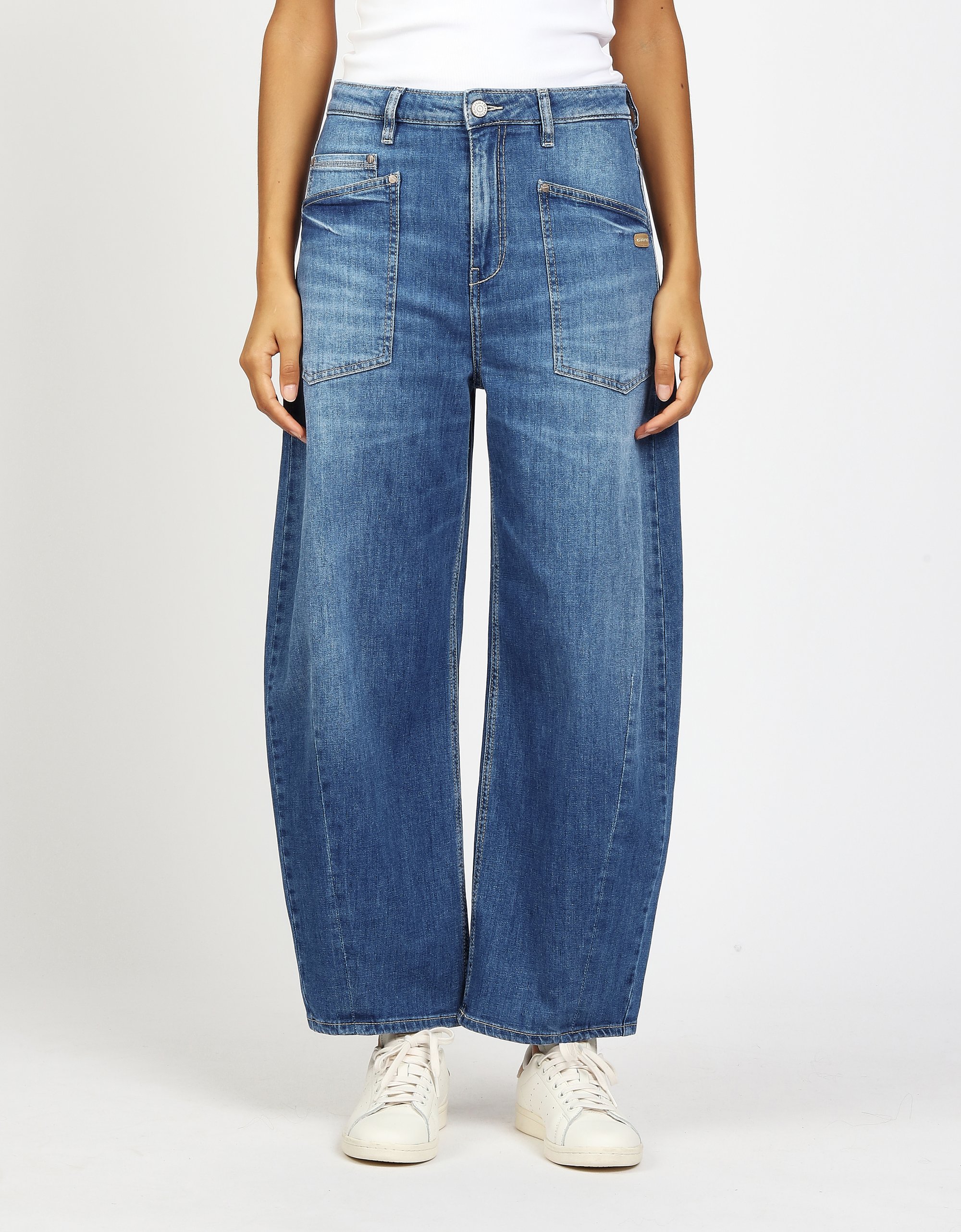 GANG Damen Jeans 94ODINA - o-shape fit Jeans midblue passion
