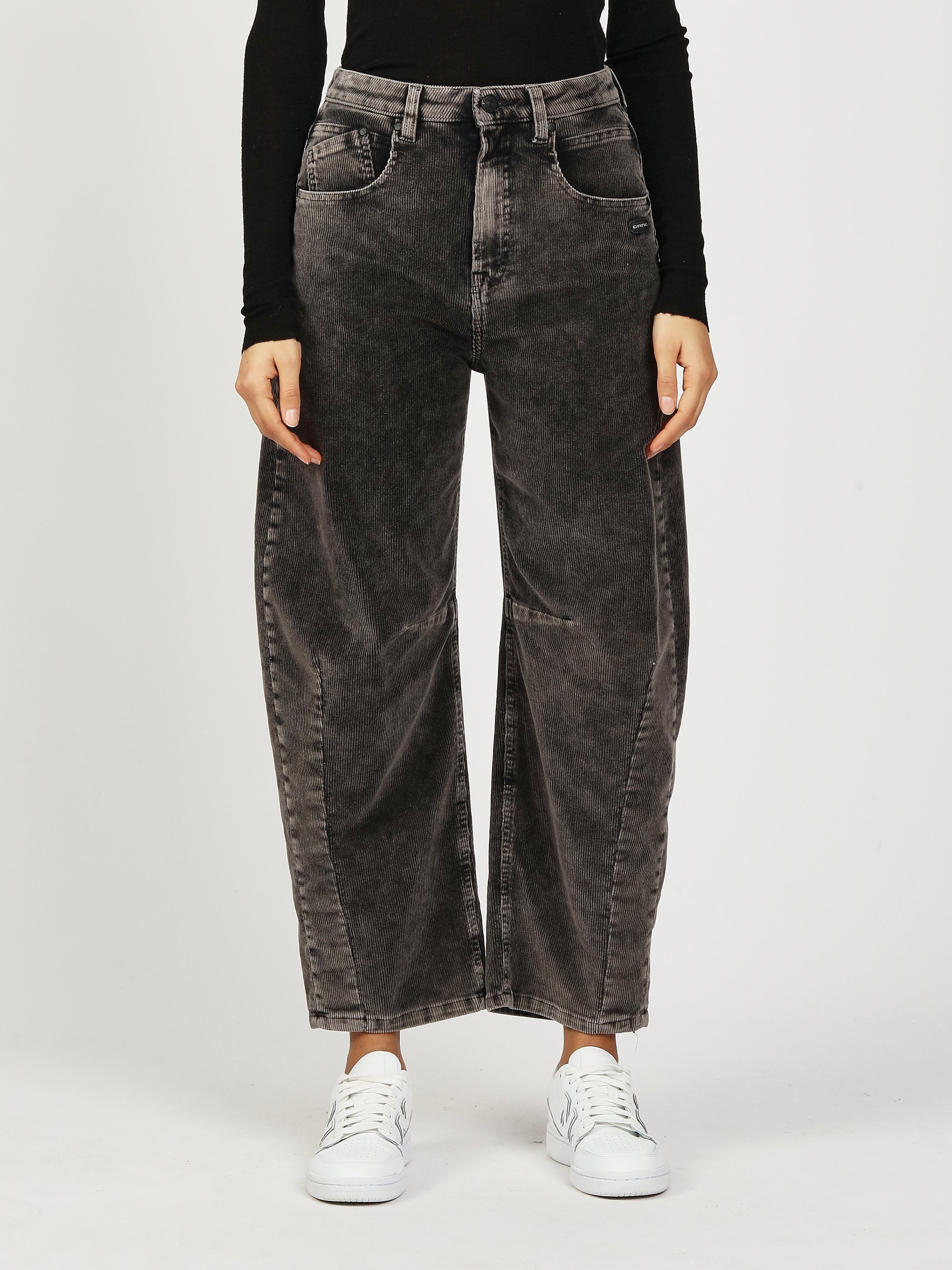 GANG Damen Hosen 94ODELIA - o-shape fit black washed