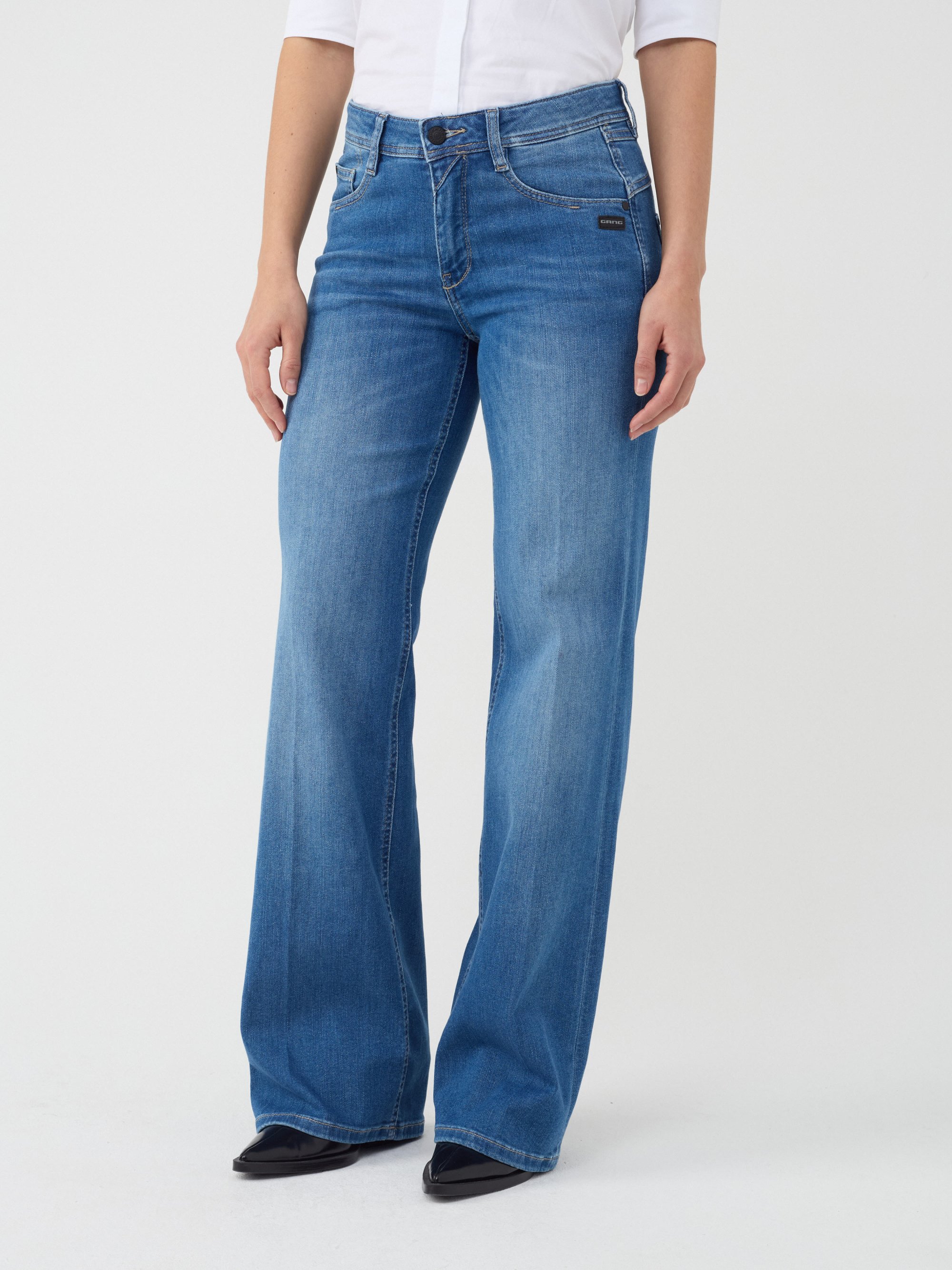 GANG Damen Jeans 94AMELIE WIDE LONG - wide fit Jeans breeze wash
