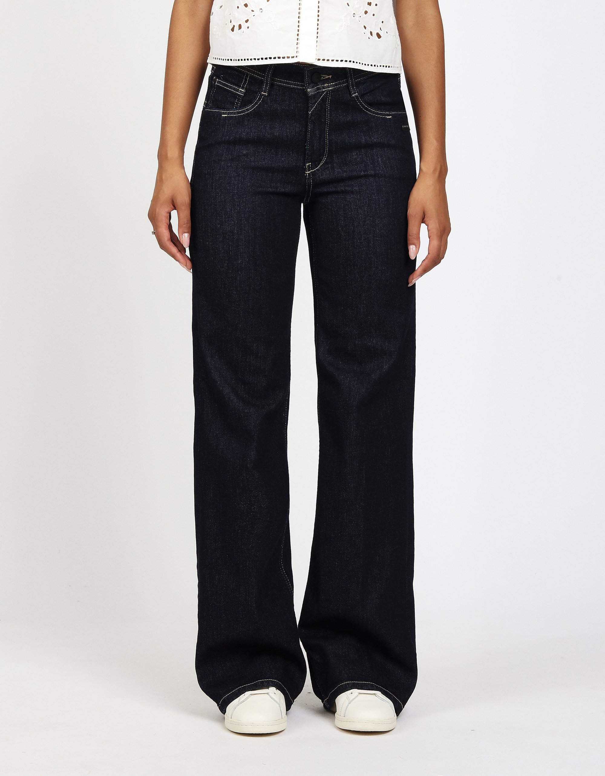 GANG Damen Jeans 94AMELIE WIDE LONG - wide fit Jeans prewashed