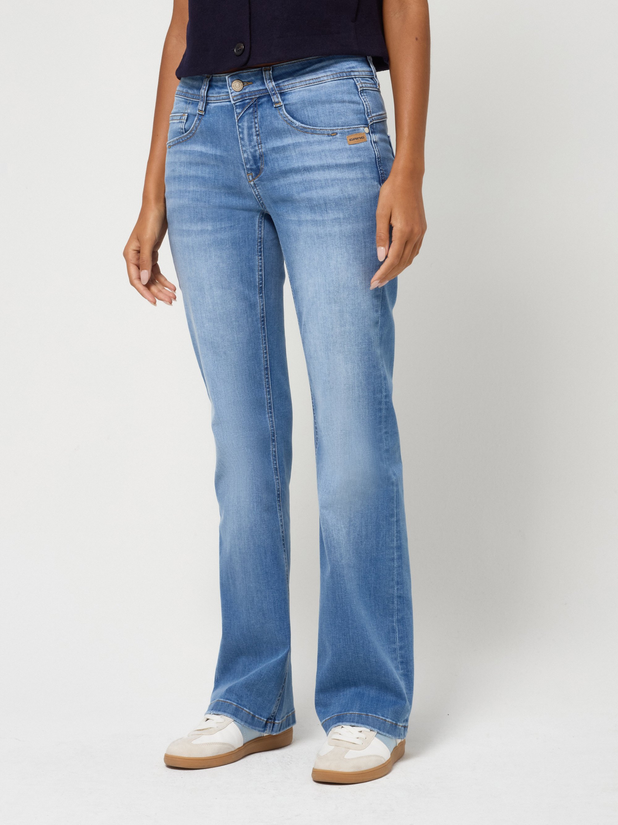 GANG Damen Jeans 94AMELIE FLARED - flared fit Jeans midblue base use