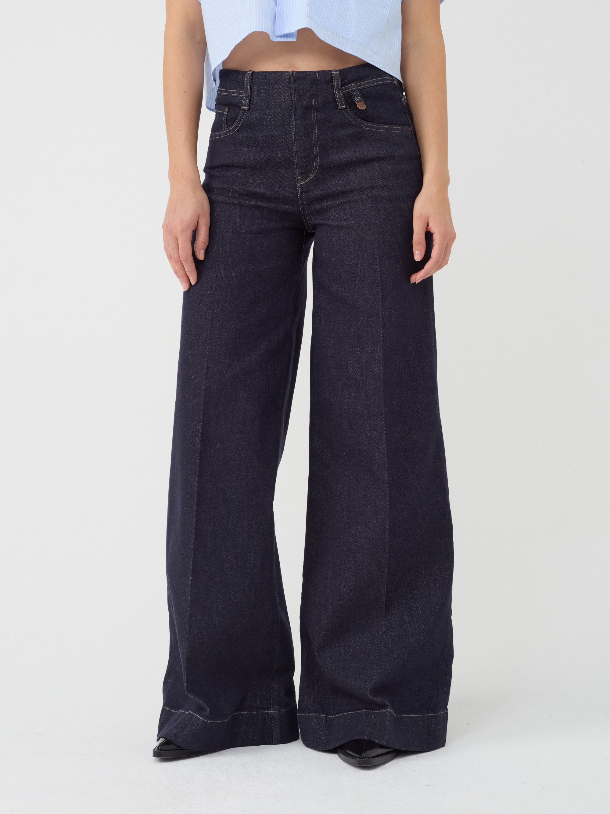 GANG Damen Jeans 94POPPY PALAZZO - wide fit Jeans prewashed