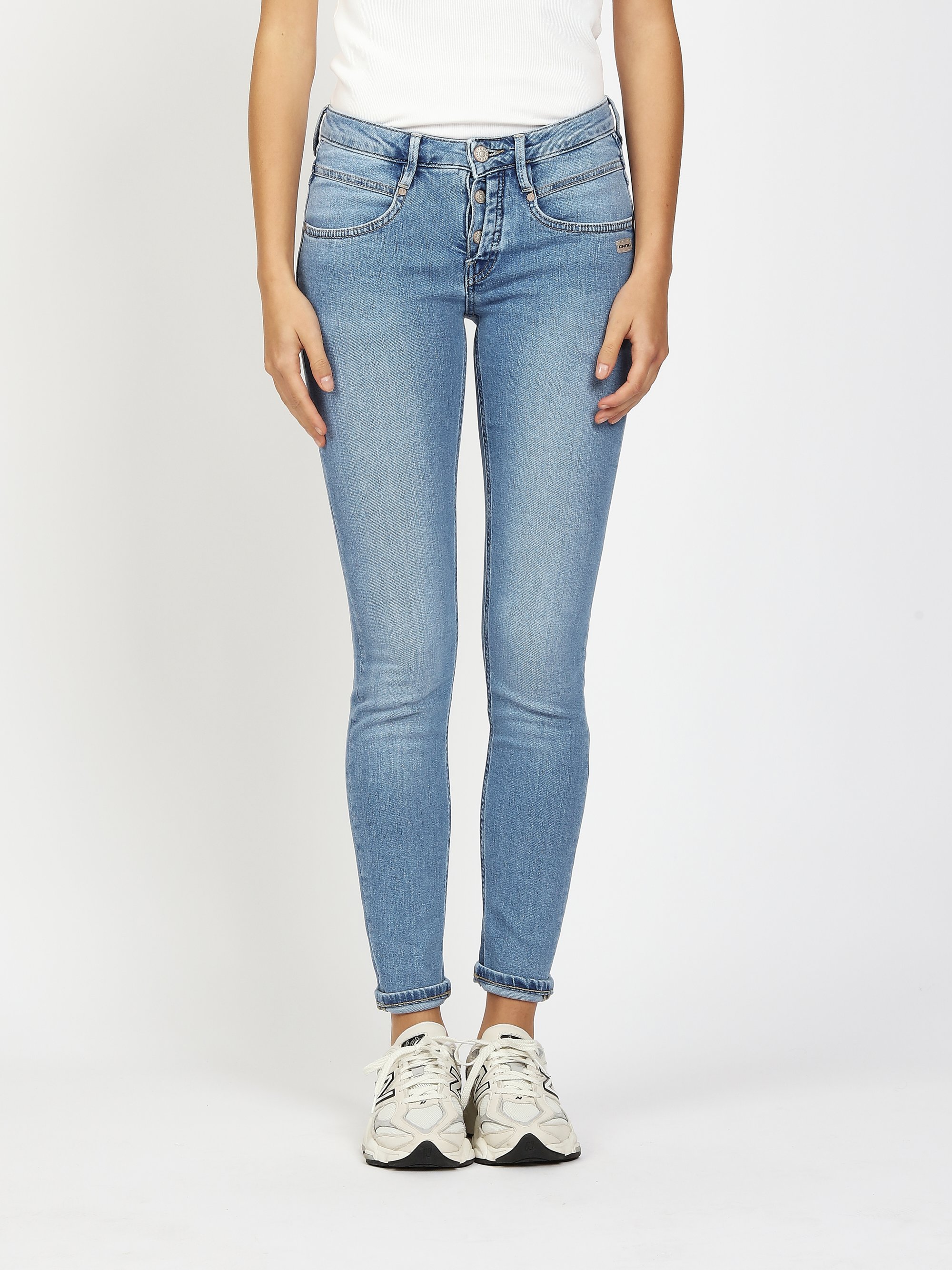 GANG Damen Jeans 94MEDINA - skinny fit Jeans light titan wash
