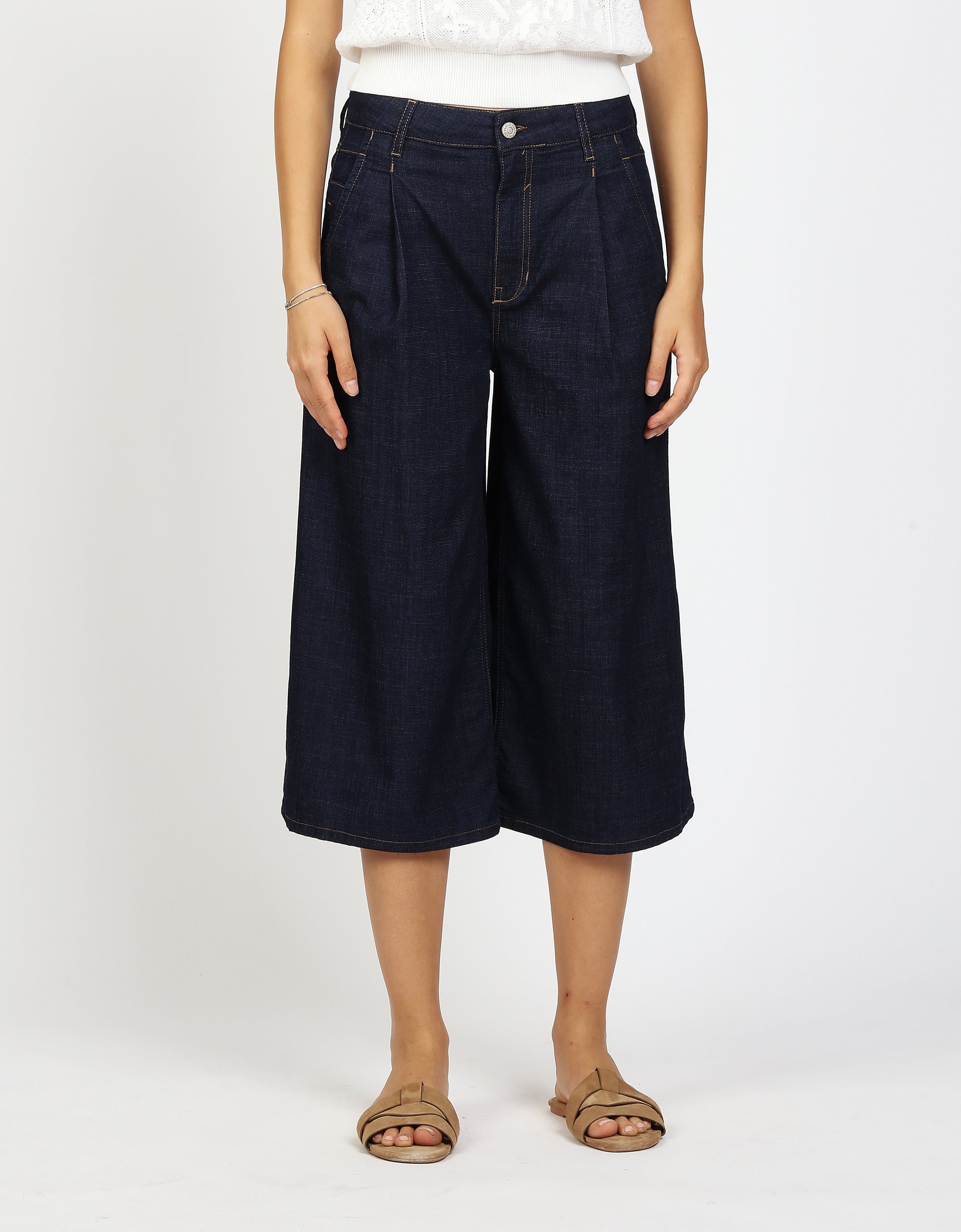 GANG Damen Jeans 94WANDA CULOTTE - wide fit Jeans prewashed