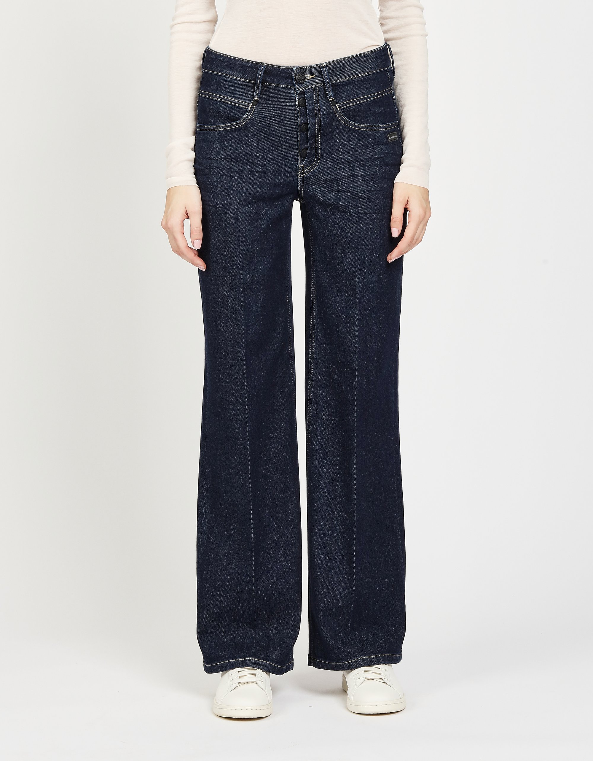GANG Damen Jeans 94MEDINA WIDE - wide fit Jeans worn rinse