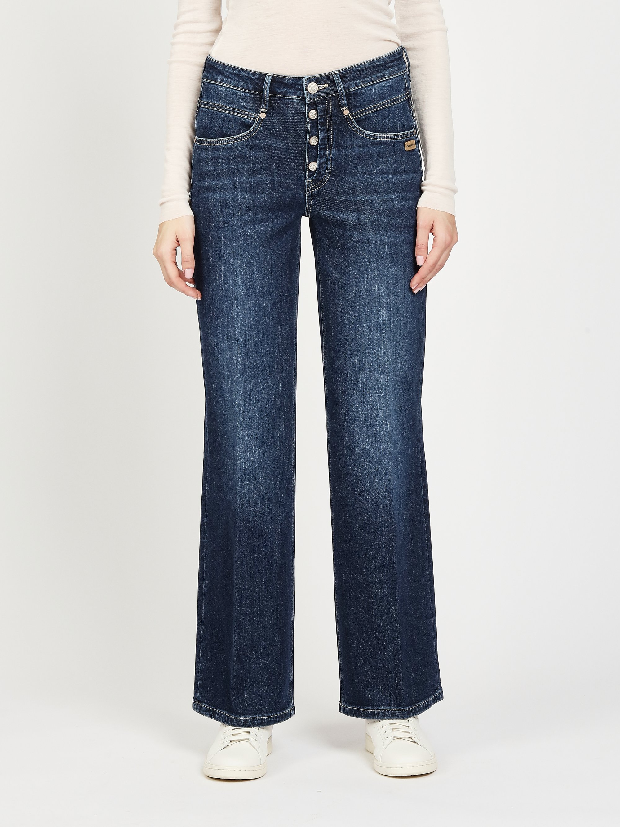 GANG Damen Jeans 94MEDINA WIDE - wide fit Jeans dark titan